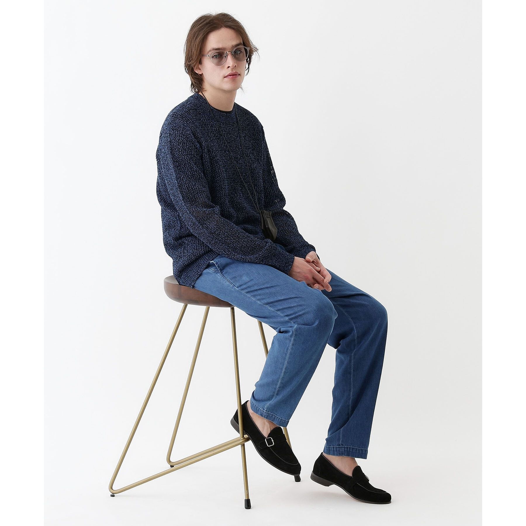 TAKEO KIKUCHI「【THE FLAGSHIP】ペーパーライク メランジニット」|ニット・セーター|