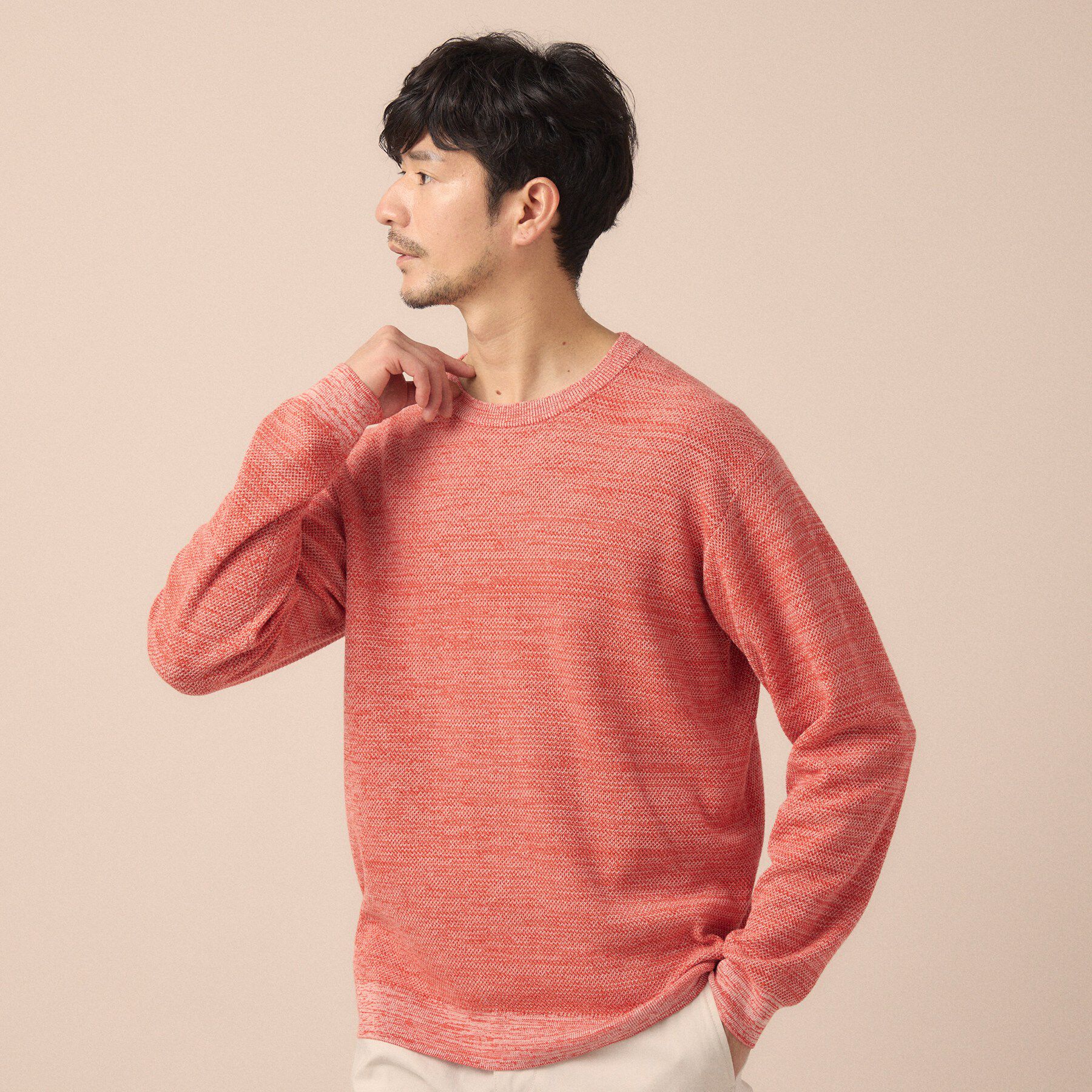 TAKEO KIKUCHI「カラーメランジ プルオーバーニット」|ニット・セーター|