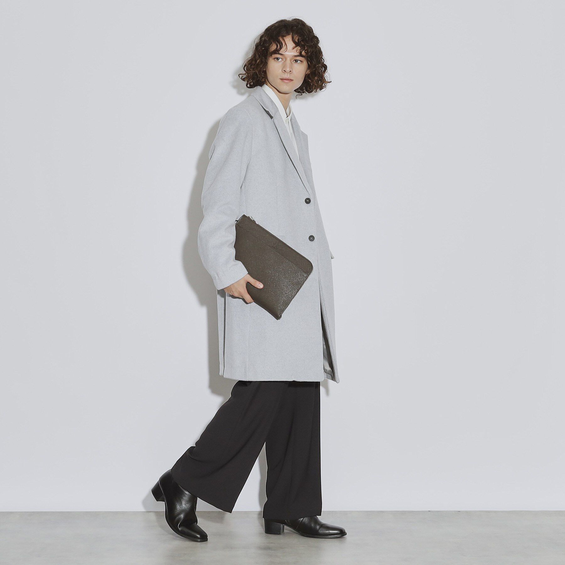 tk.TAKEO KIKUCHI「レザー調ジップクラッチバッグ」|クラッチバッグ|