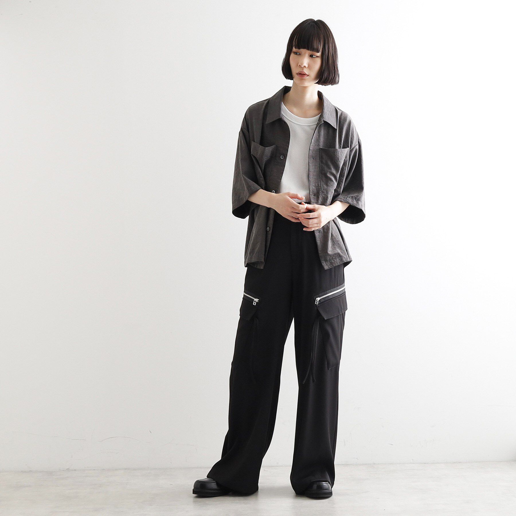 tk.TAKEO KIKUCHI「AラインサイドZIPカーゴパンツ」|その他|