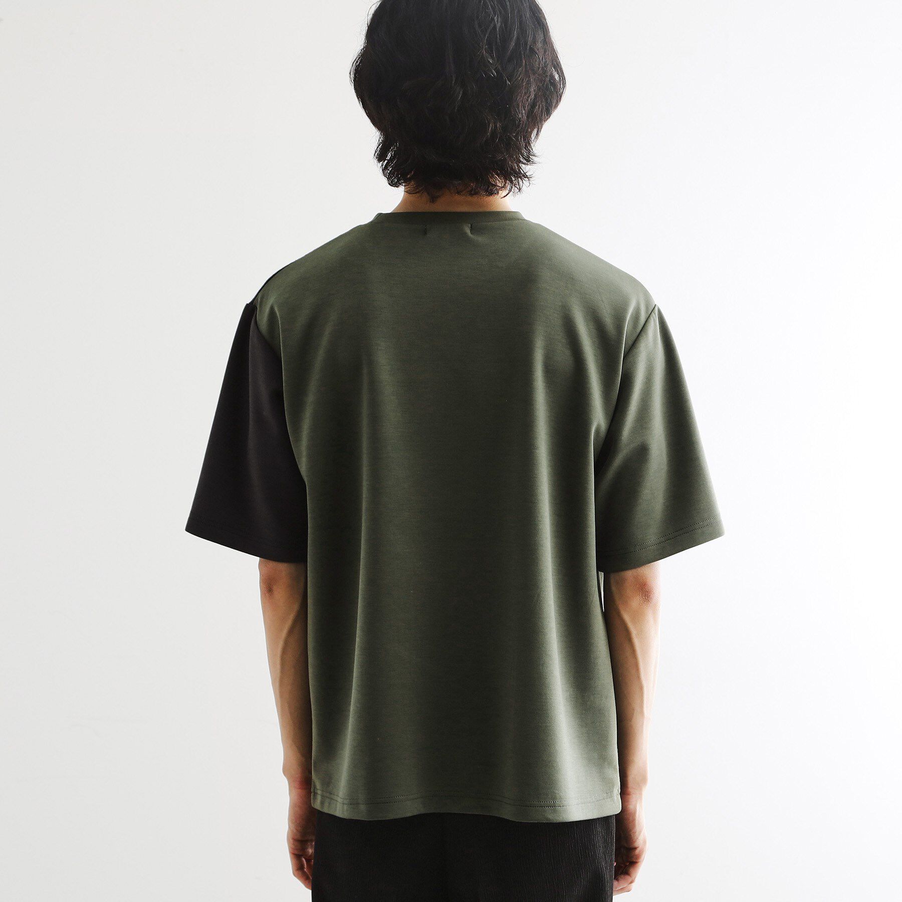 tk.TAKEO KIKUCHI「ニットドッキングカーブスイッチカットソー」|Tシャツ・カットソー|