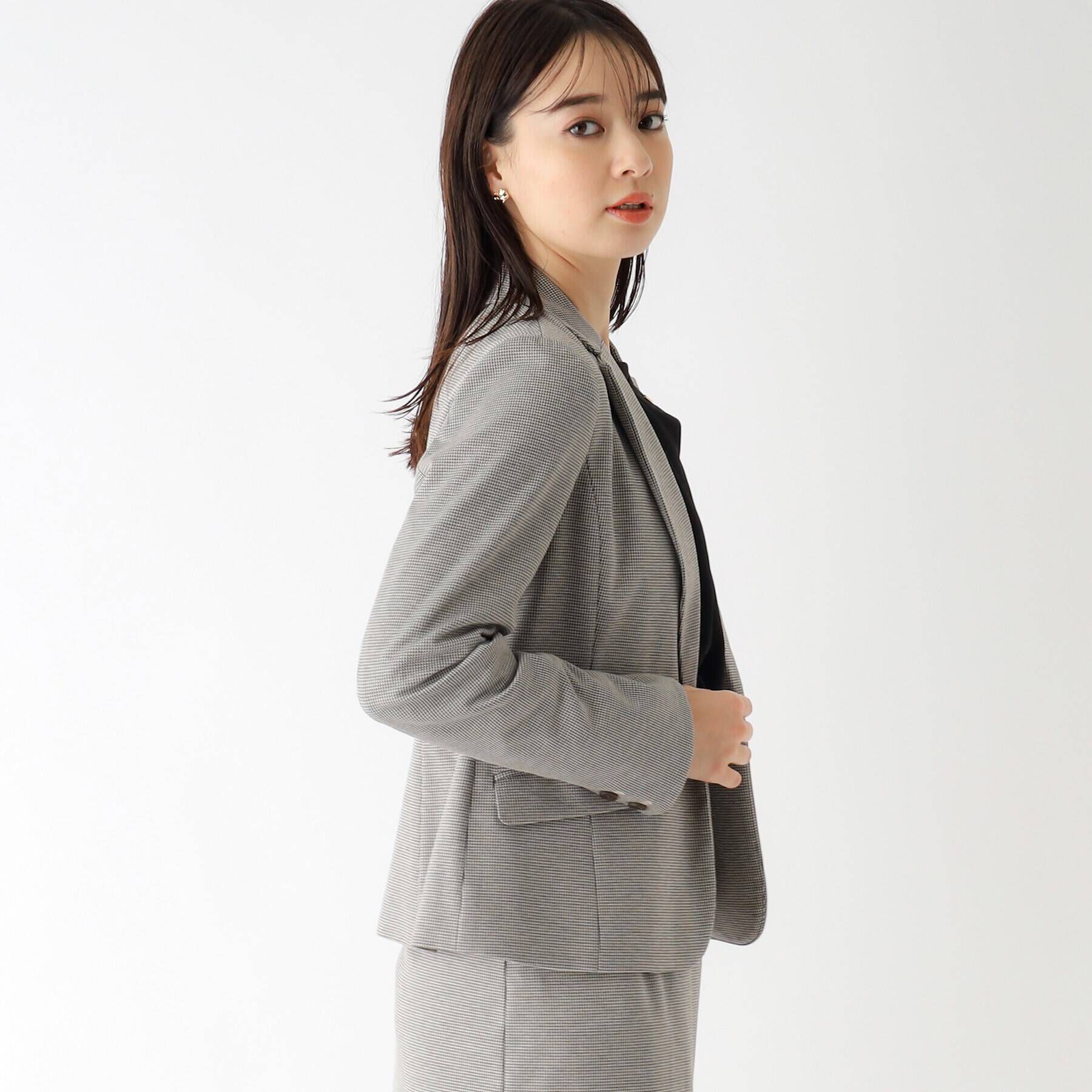 index「セットアップ対応　DELEGANT ポンチジャケット【WEB限定サイズ/洗える】」|テーラードジャケット|