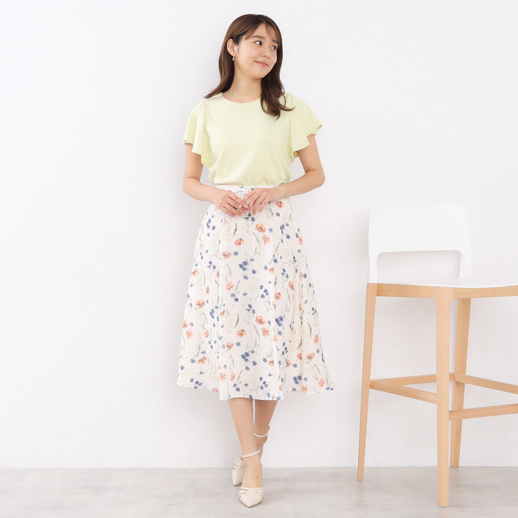 index「UV フレアースリーブトップス【接触冷感/洗濯機洗い可】」|Tシャツ・カットソー|