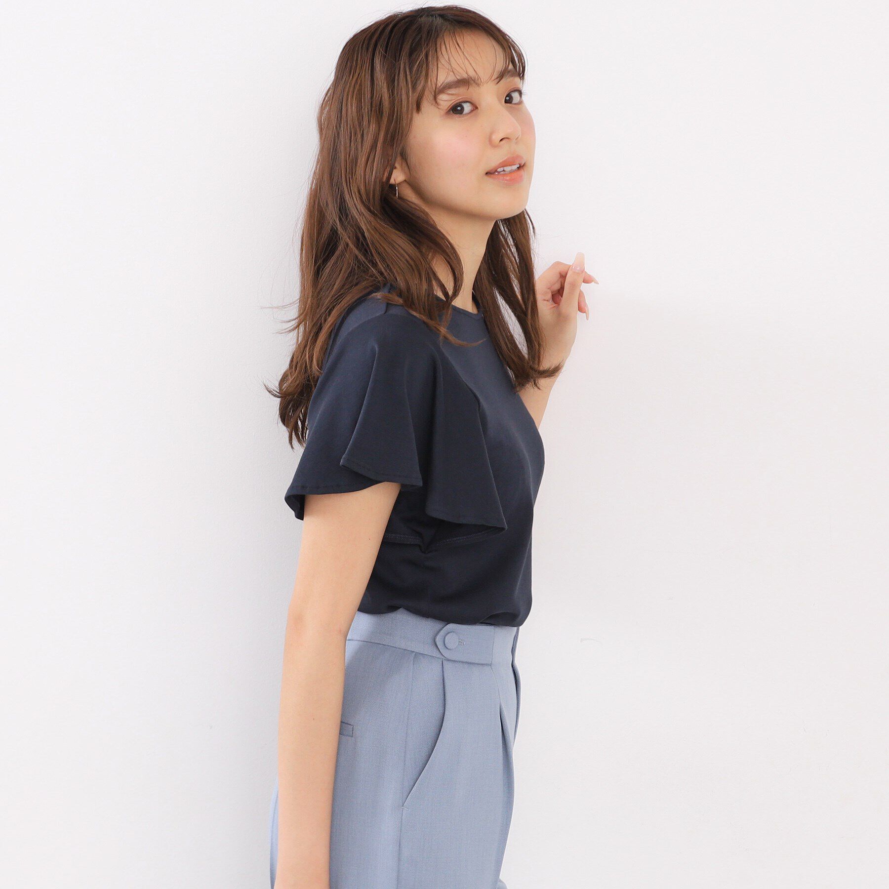 index「UV フレアースリーブトップス【接触冷感/洗濯機洗い可】」|Tシャツ・カットソー|