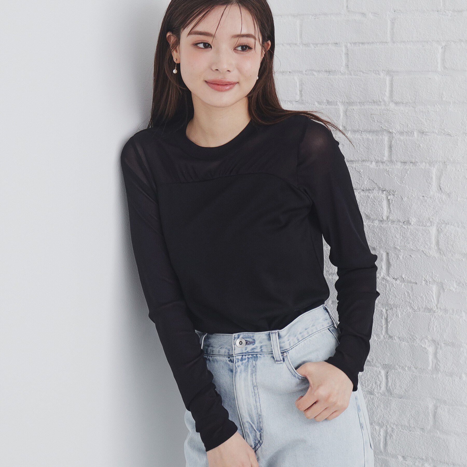 index「ドッキングシアーインナー【洗濯機洗い可】」|Tシャツ・カットソー|ブラック(019)