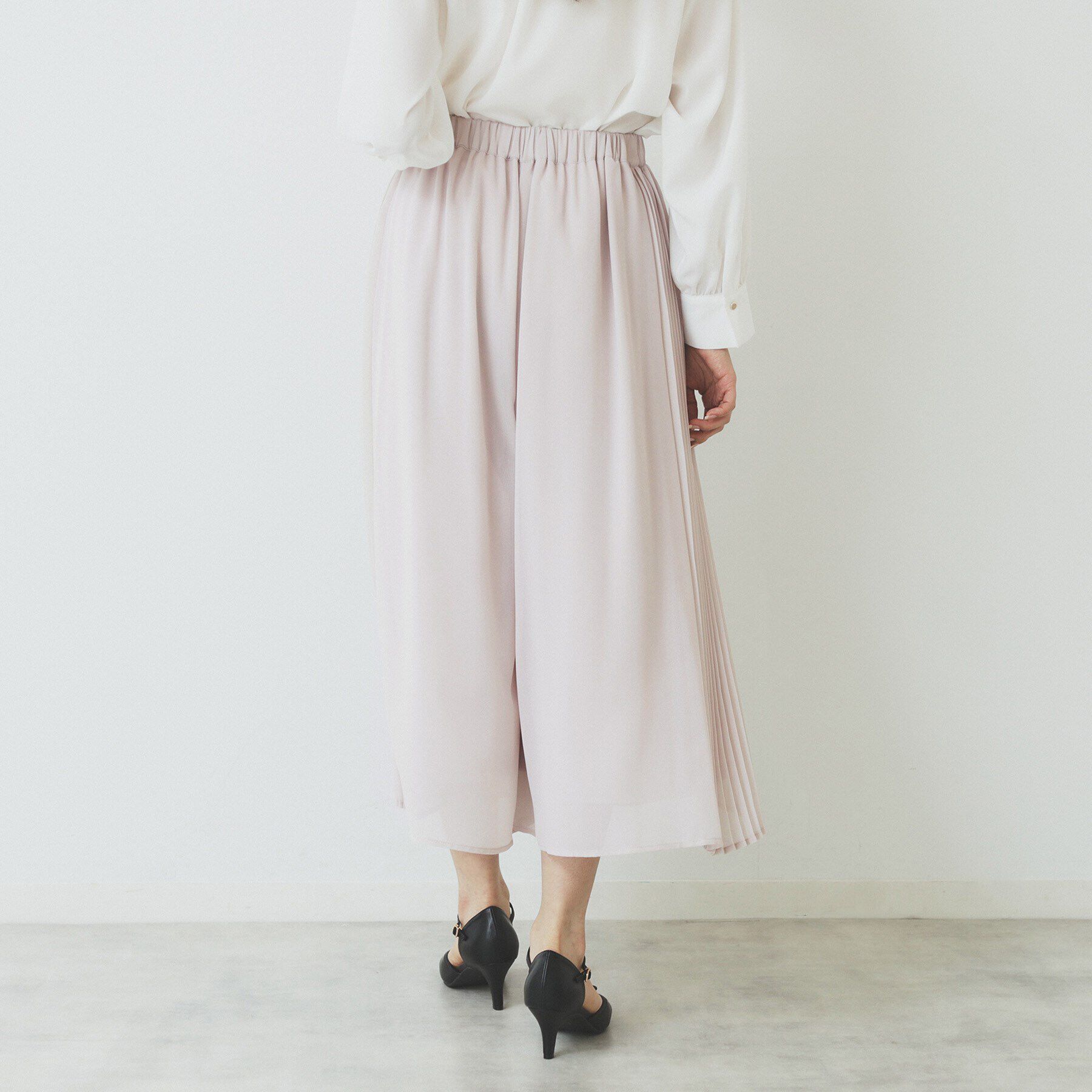 index「サイドプリーツフレアパンツ【洗濯機洗い可】」|その他|