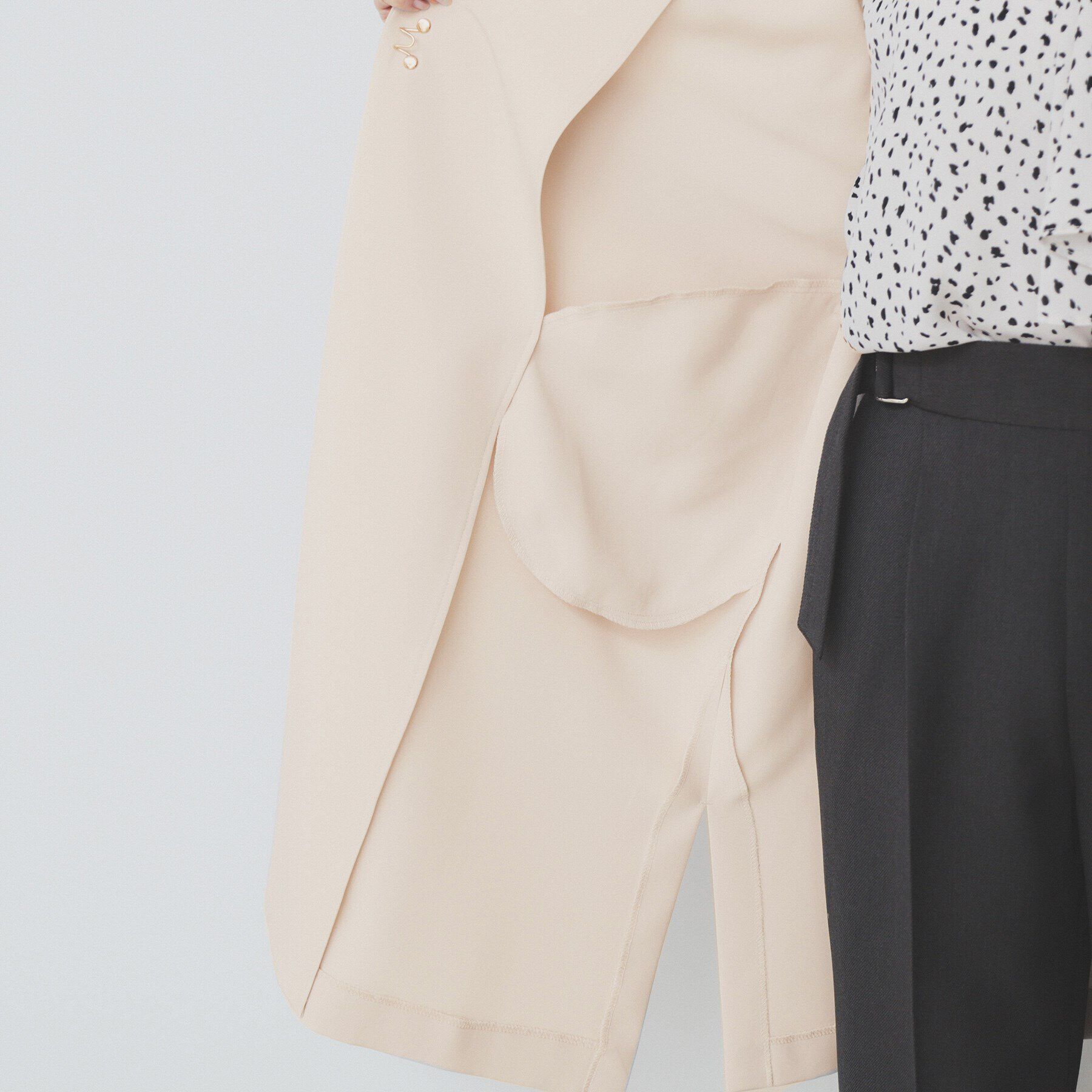 index「ストレッチノーカラーコート【洗濯機洗い可/イージーアイロン】」|ノーカラーコート|