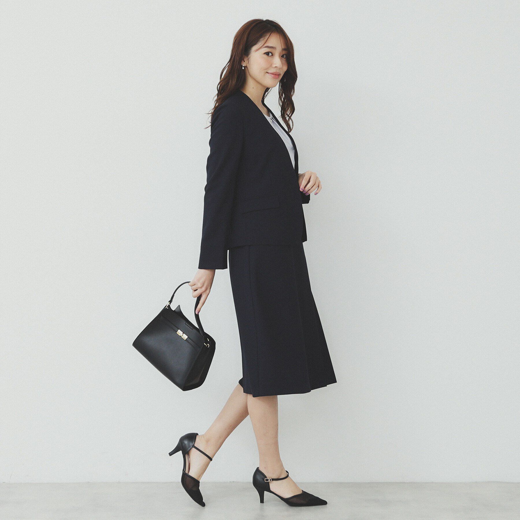 index「ストレッチノーカラージャケット/セットアップ対応可【洗える/イージーアイロン/抗ピル】」|ノーカラージャケット|