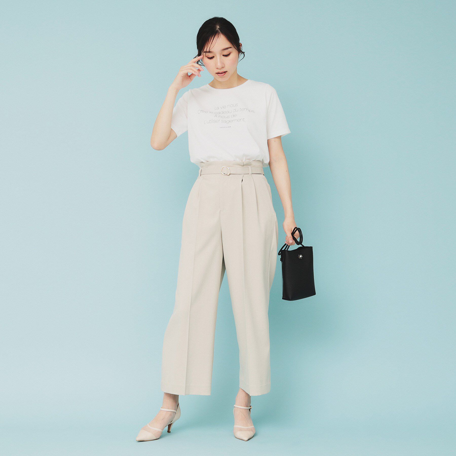 index「《ツインセット》ロゴT&times;チュールキャミ【UVケア/接触冷感/洗濯機洗い可】」|その他|