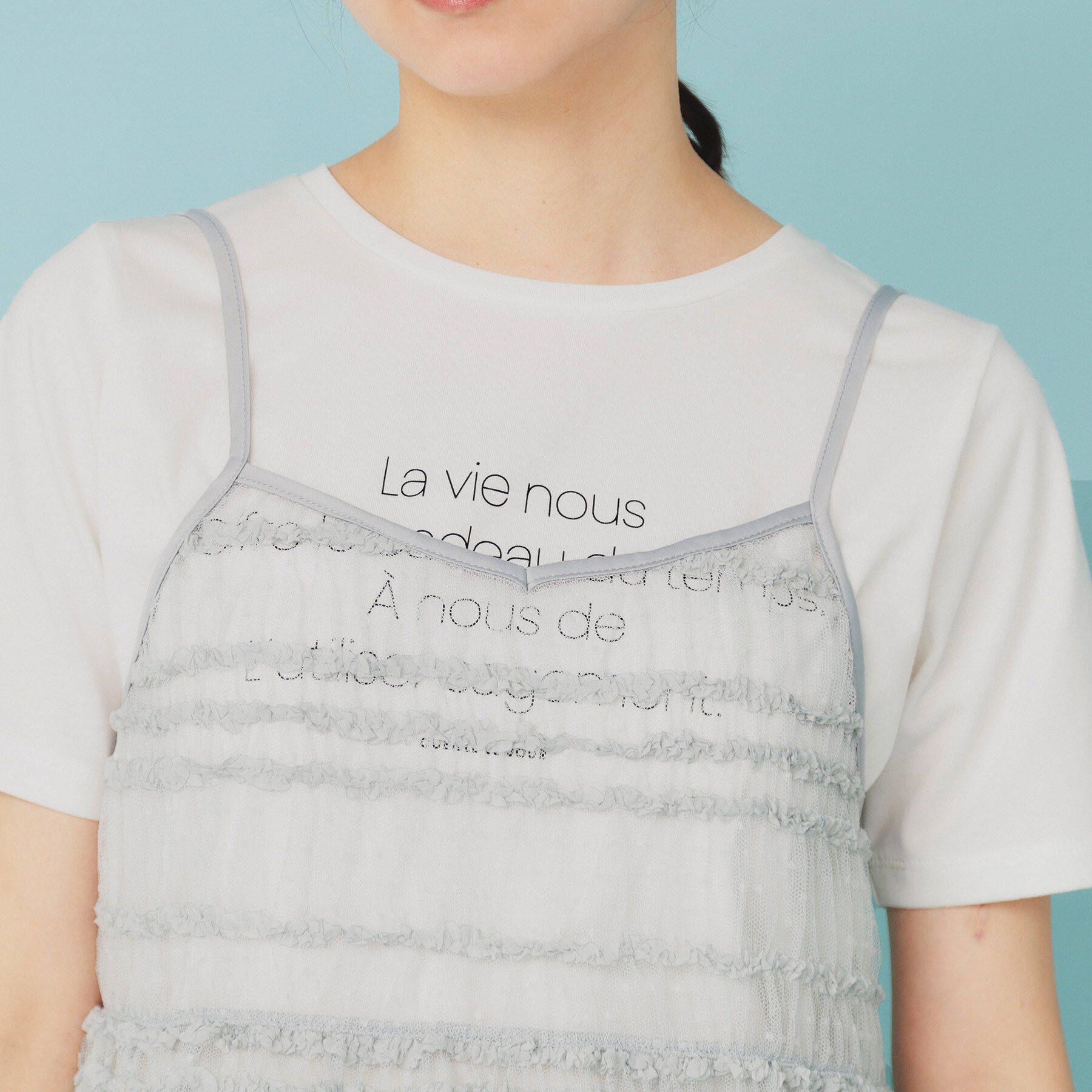 index「《ツインセット》ロゴT&times;チュールキャミ【UVケア/接触冷感/洗濯機洗い可】」|その他|