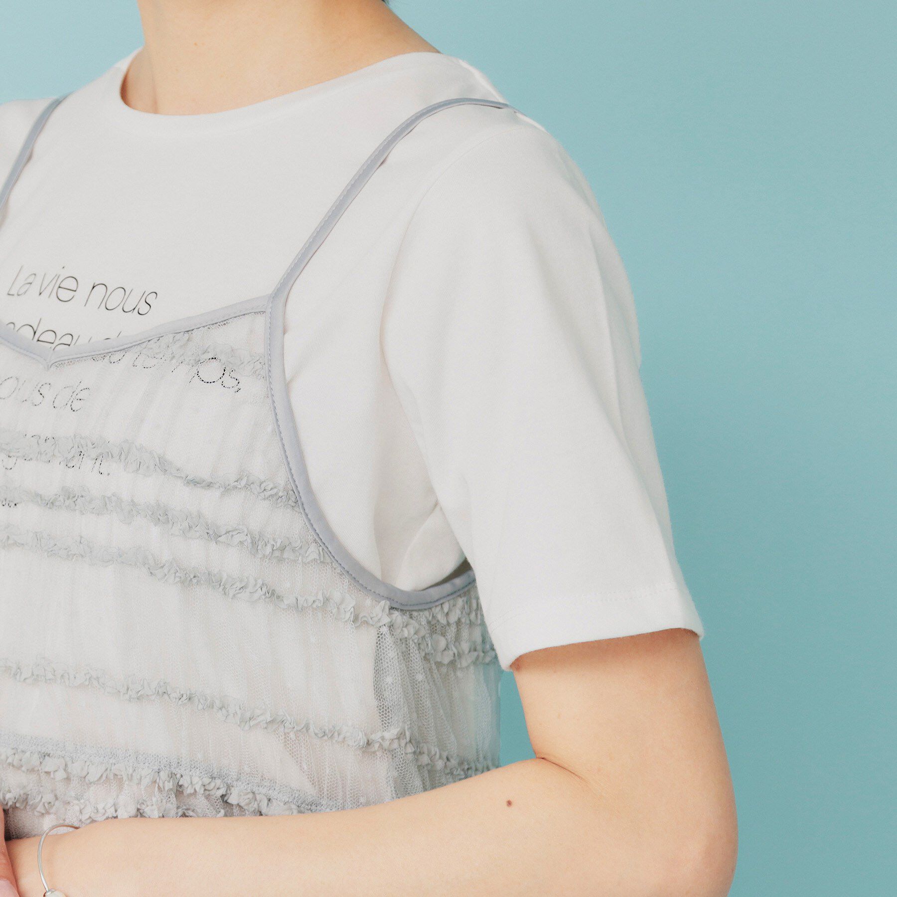 index「《ツインセット》ロゴT&times;チュールキャミ【UVケア/接触冷感/洗濯機洗い可】」|その他|