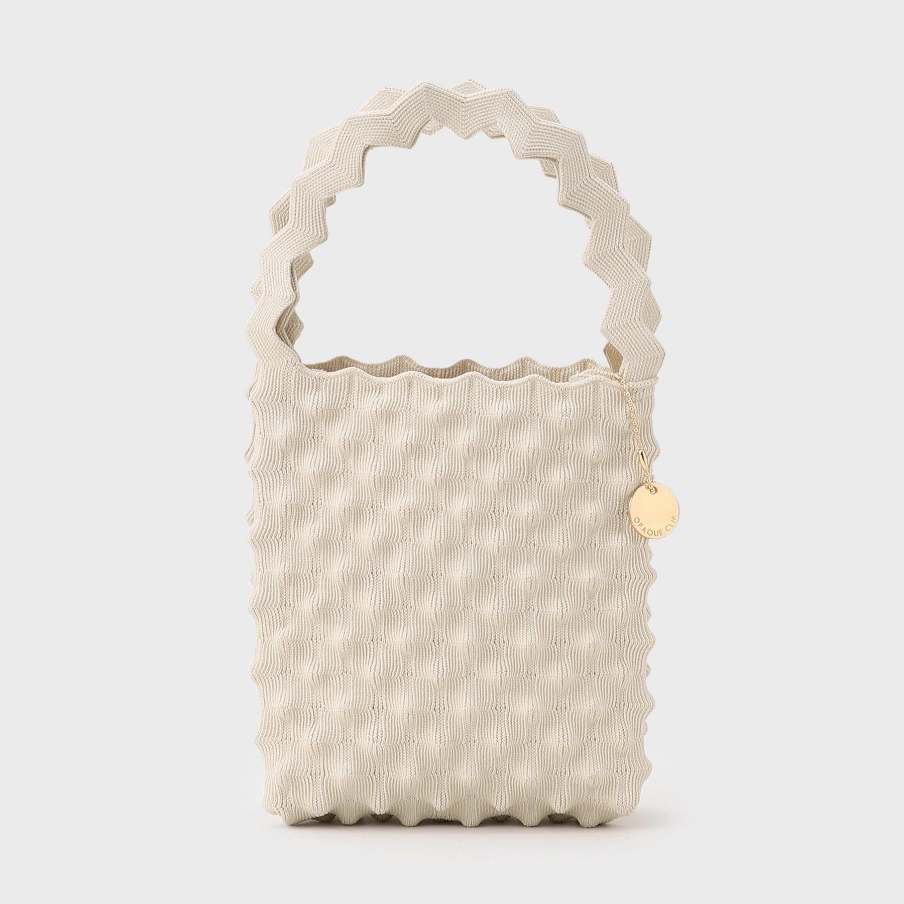 OPAQUE.CLIP「ポコポコニットバッグ」|ハンドバッグ|アイボリー(004)