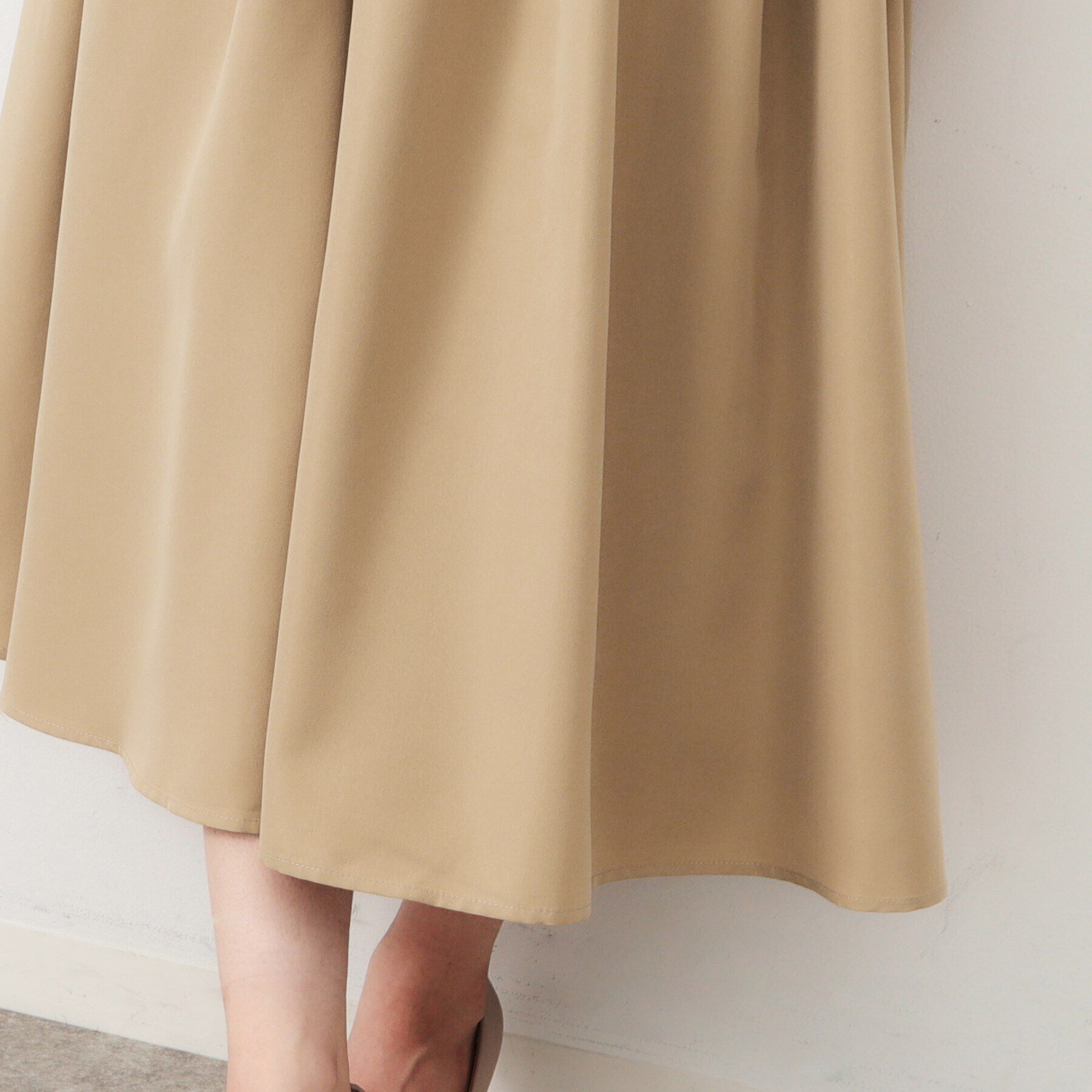 OPAQUE.CLIP「フレンチスリーブニットドッキングワンピース【洗濯機洗い可】」|ワンピース|