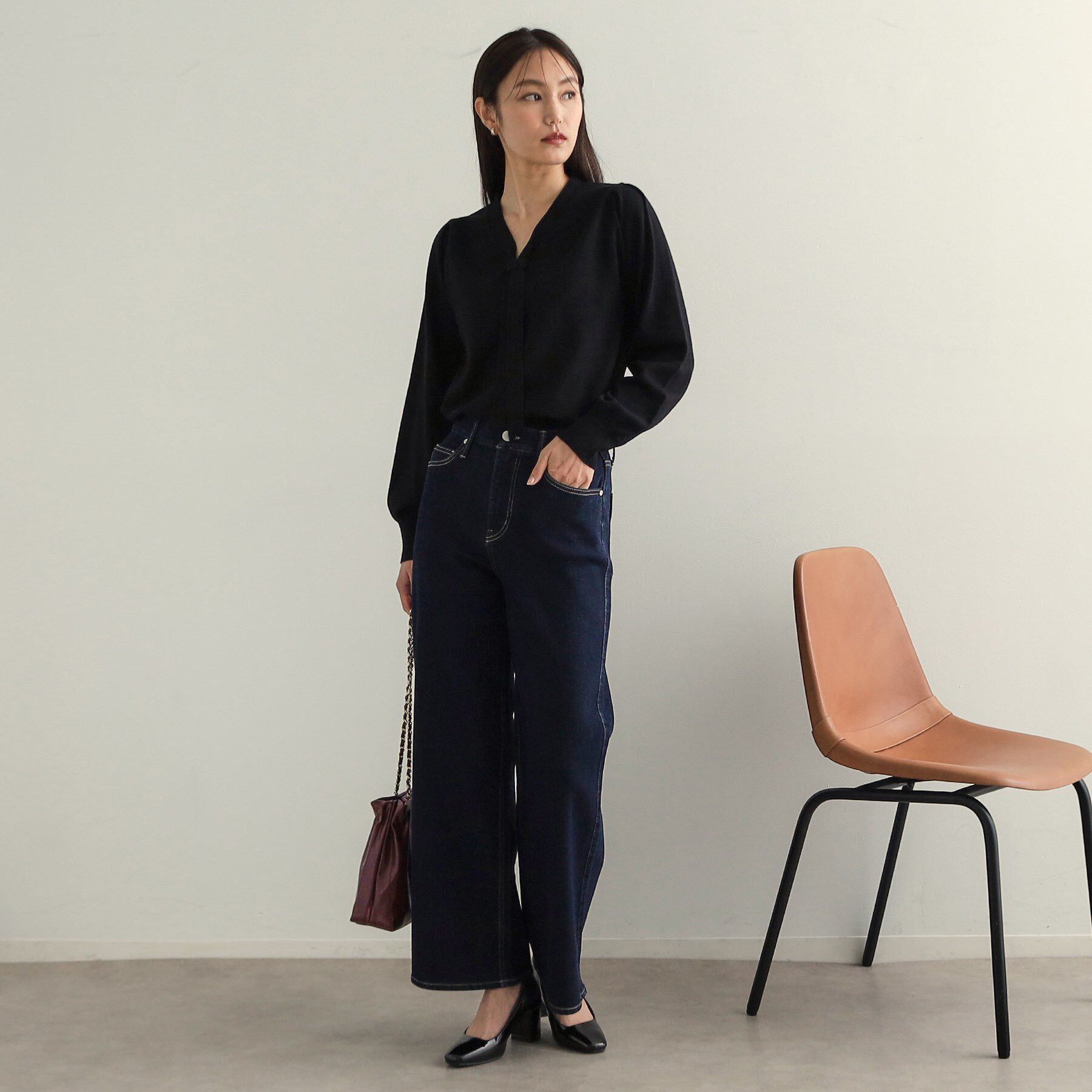 OPAQUE.CLIP「ストレッチバギーデニム／オーガニックコットン混【洗濯機洗い可】」|その他|