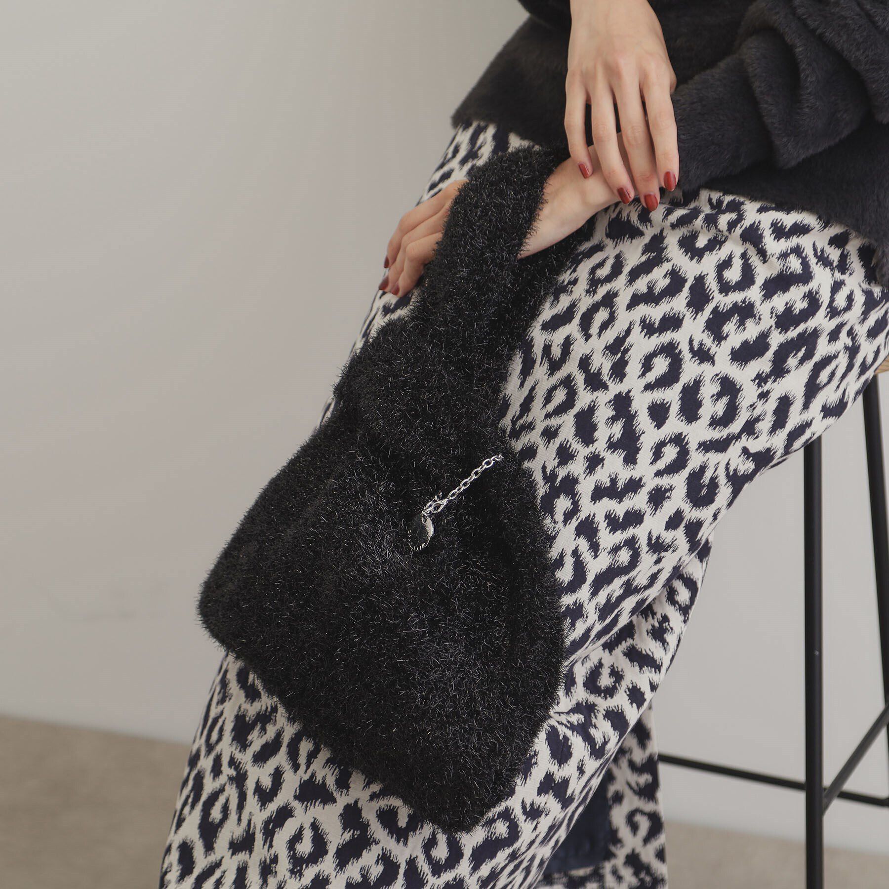 OPAQUE.CLIP「ラメニットバッグ」|ハンドバッグ|