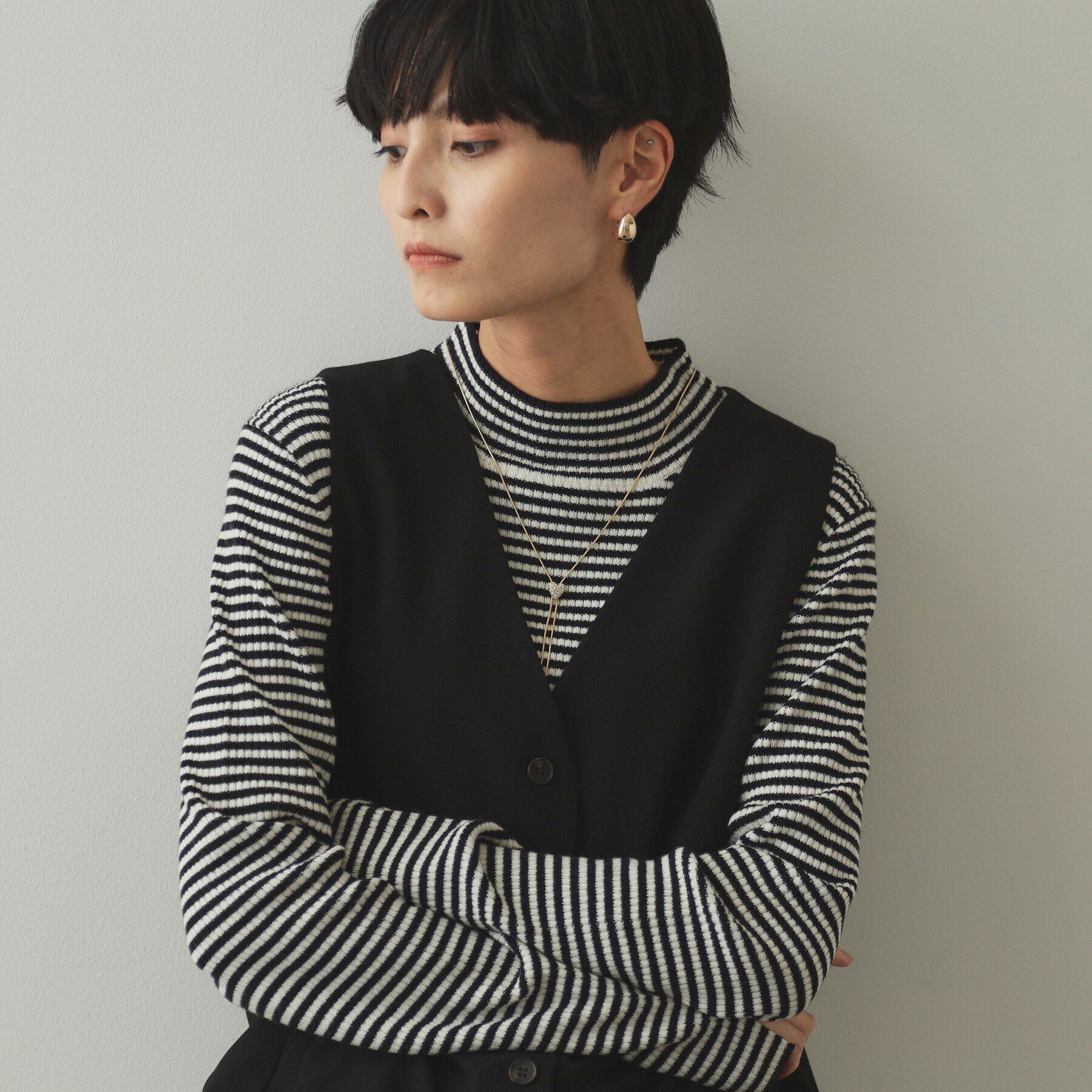 OPAQUE.CLIP「ハートビジュースライドネックレス」|ネックレス|