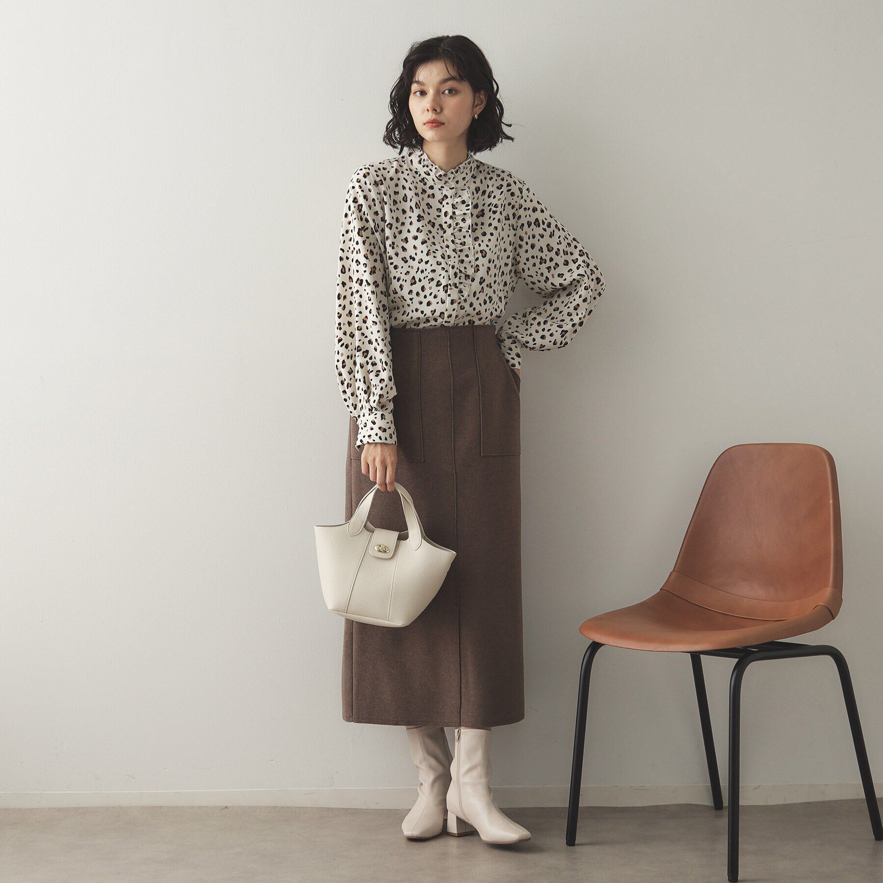 OPAQUE.CLIP「スタインドフリルブラウス【洗濯機洗い可】」|シャツ・ブラウス|