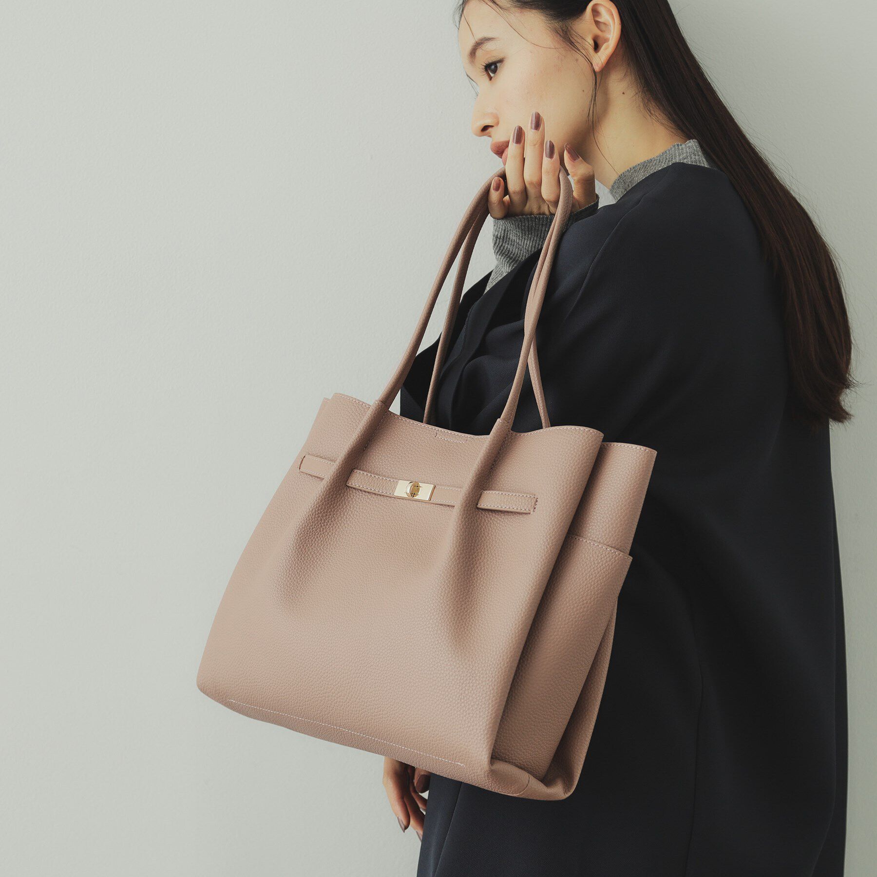 OPAQUE.CLIP「【軽量／A4サイズ対応／通勤対応】フロントベルトデザイントートバッグ」|トートバッグ|