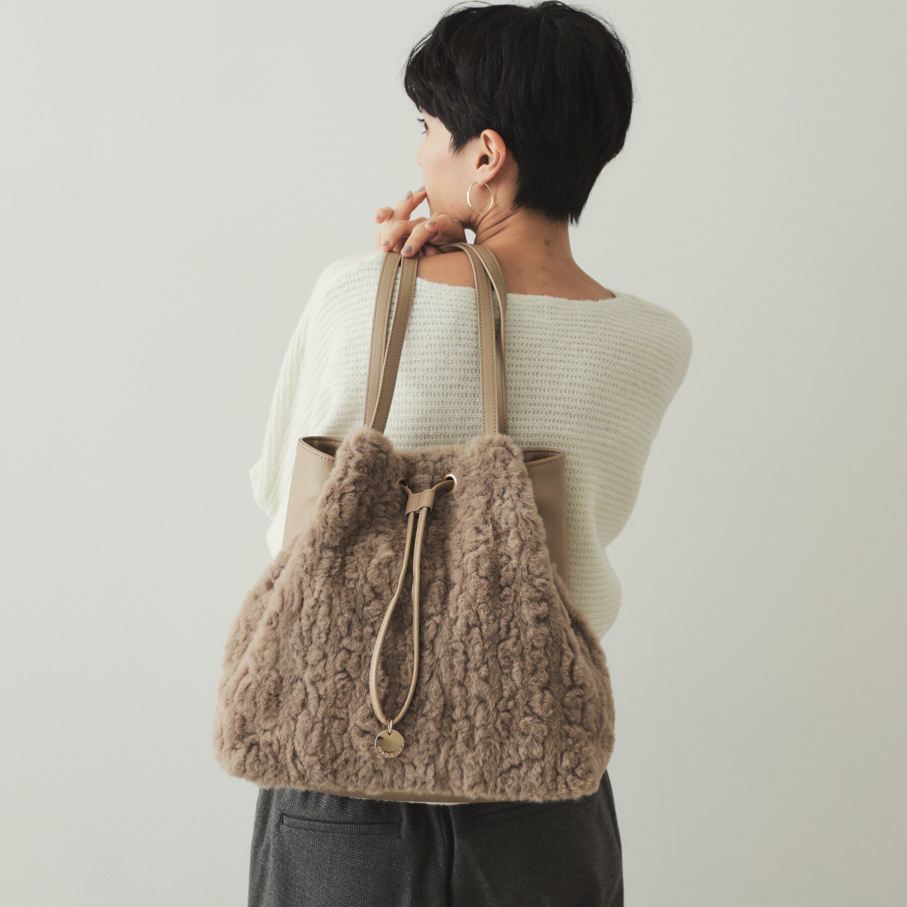 OPAQUE.CLIP「【2WAY／A4サイズ対応】フロントドロストコンビトートバッグ」|トートバッグ|