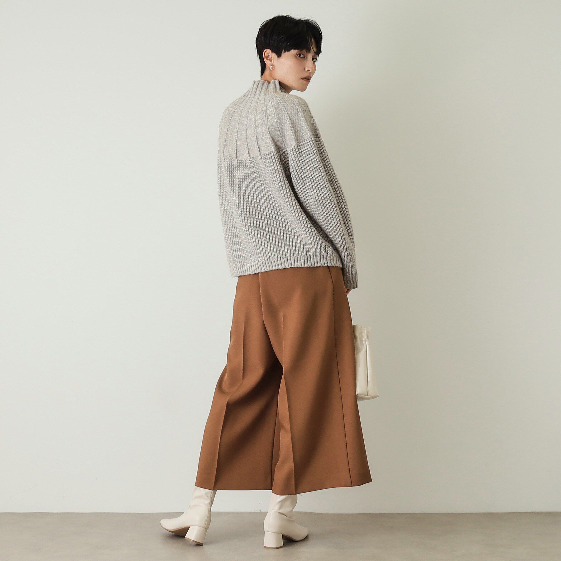 OPAQUE.CLIP「ラメ混ハイネックニット【洗濯機洗い可】」|ニット・セーター|