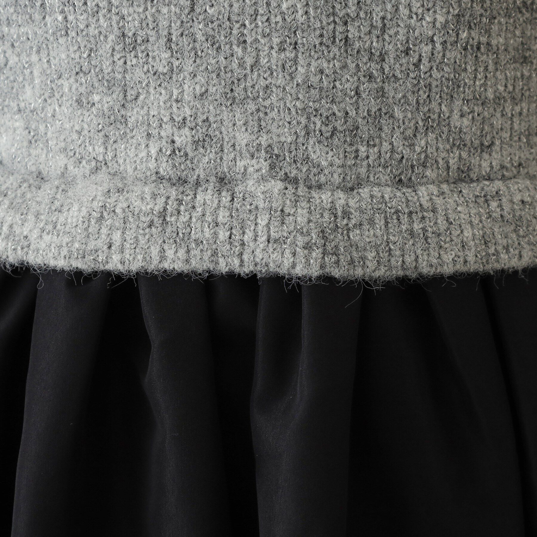 OPAQUE.CLIP「ラメ混ニット&times;フハクドッキングワンピース【洗濯機洗い可】」|ワンピース|