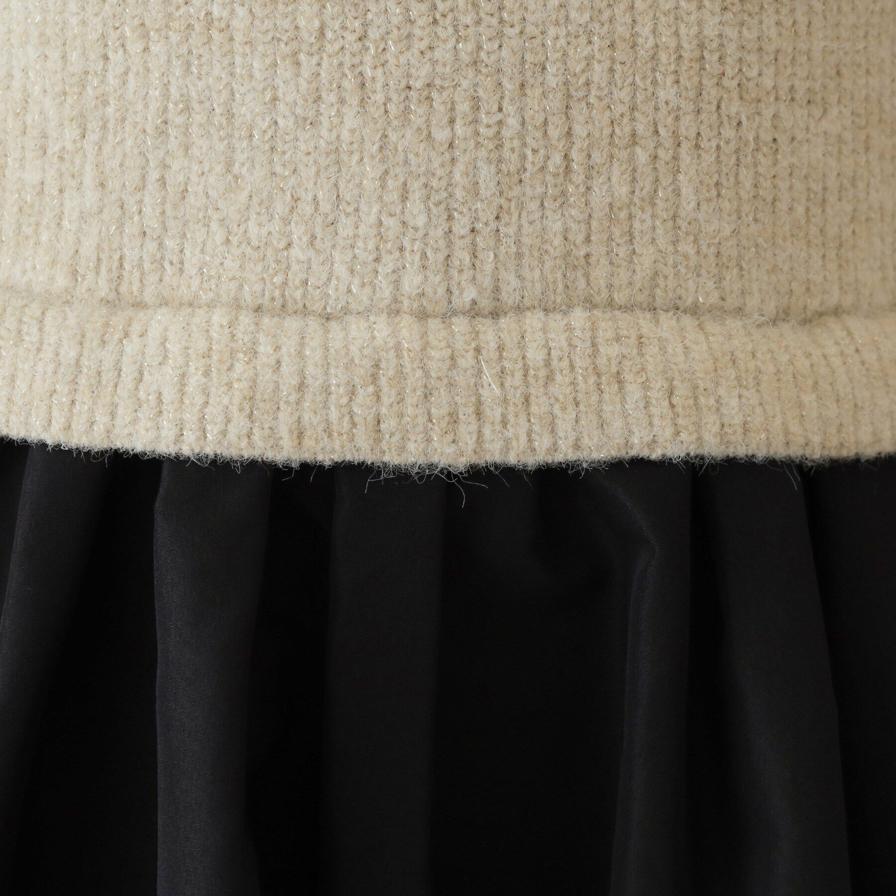 OPAQUE.CLIP「ラメ混ニット&times;フハクドッキングワンピース【洗濯機洗い可】」|ワンピース|