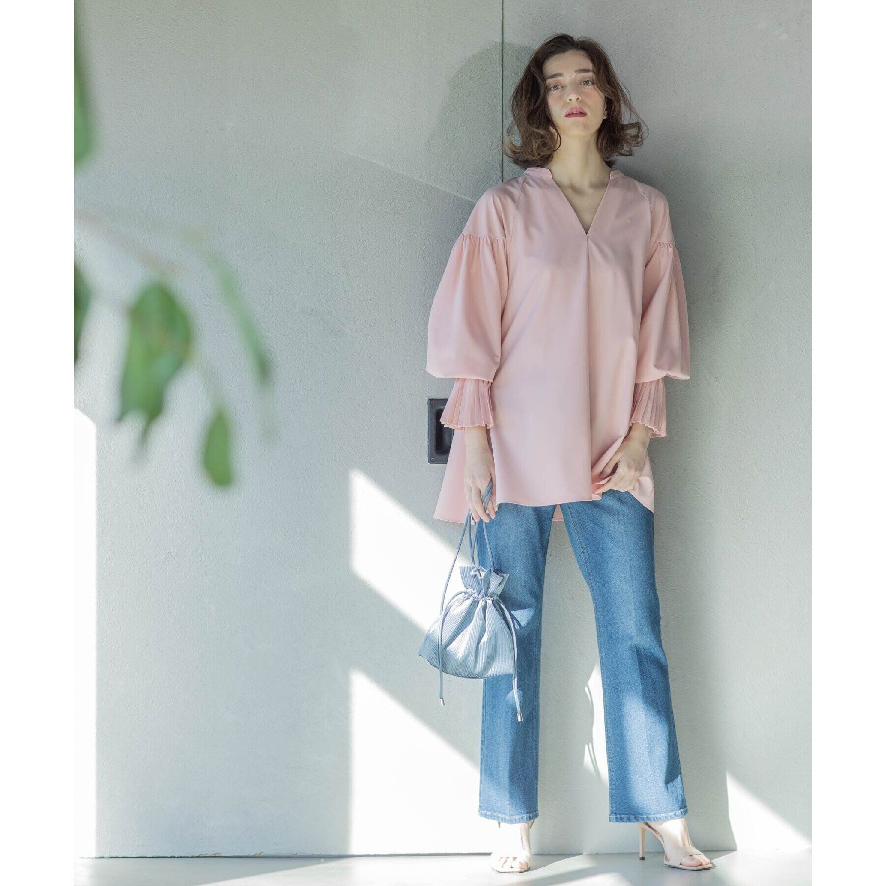 OPAQUE.CLIP「《SS-LLサイズ》ストレッチセミフレアデニム【洗濯機洗い可】」|デニム|