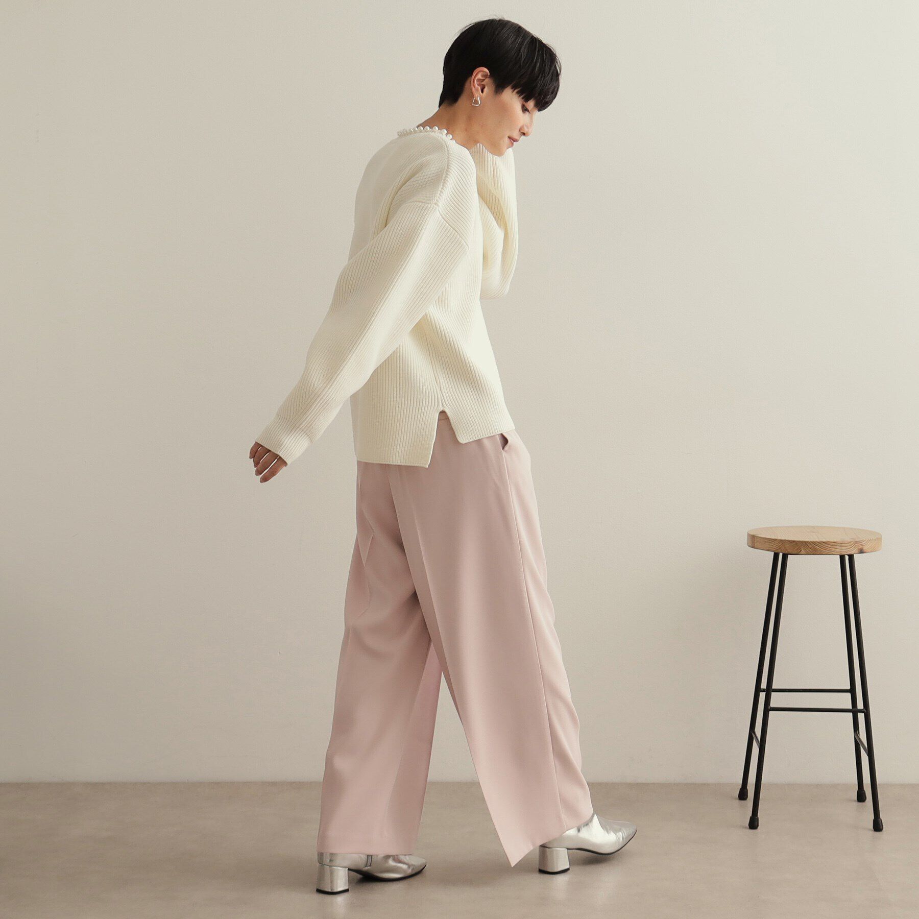 OPAQUE.CLIP「タックワイドカラーパンツ【洗濯機洗い可】」|その他|