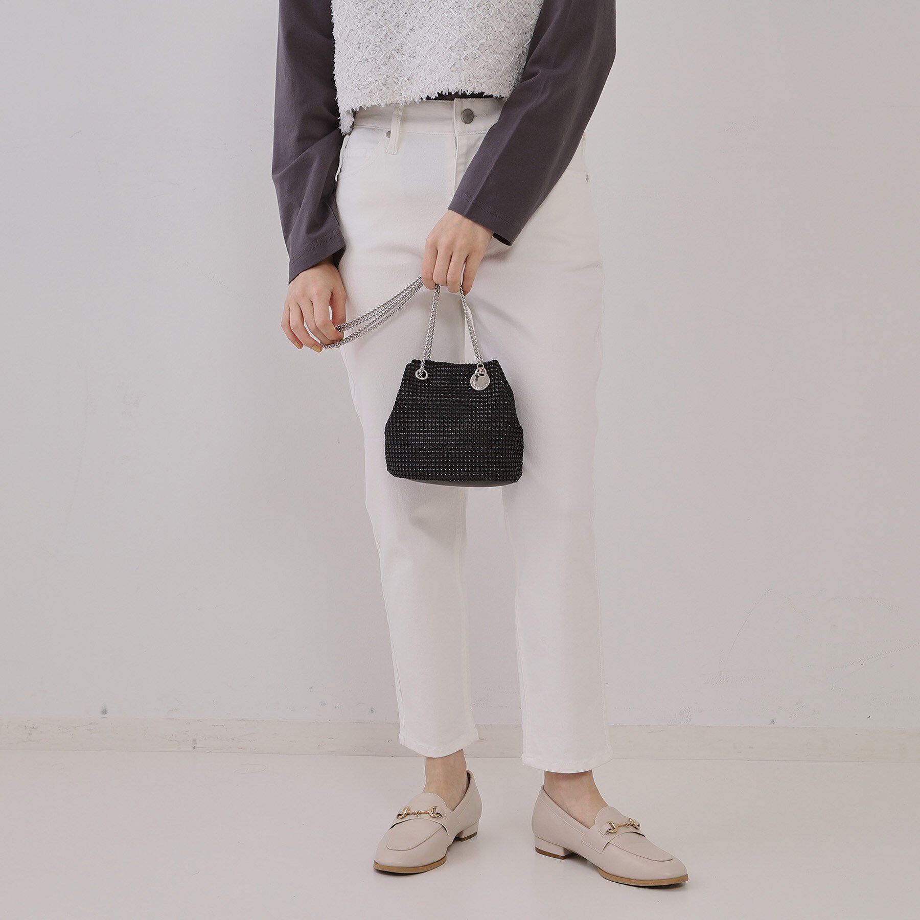 OPAQUE.CLIP「【6色展開】シャイニー素材巾着ミニショルダーバッグ」|ショルダー・メッセンジャー|