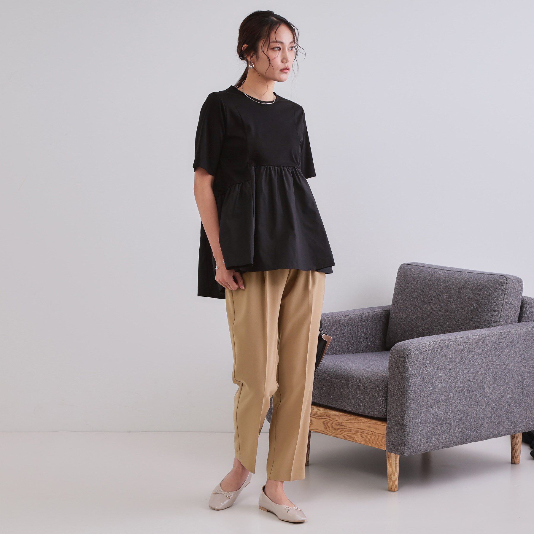 OPAQUE.CLIP「《6色展開/丈が選べる》美脚イージーテーパードパンツ/セットアップ対応【ストレッチ/洗濯機洗い可/防」|その他|