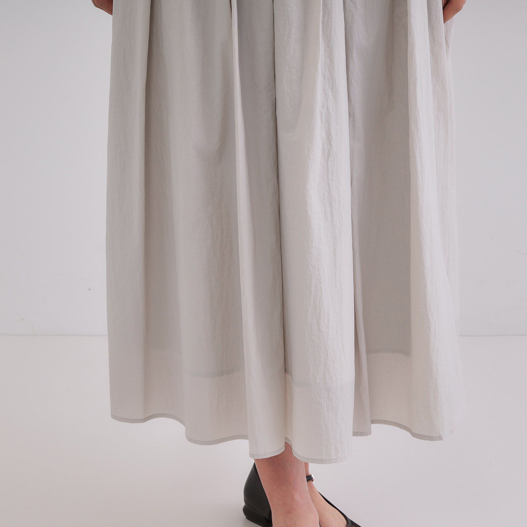 OPAQUE.CLIP「シアーヴィンテージイージーフレアスカート【洗濯機洗い可】」|スカート|