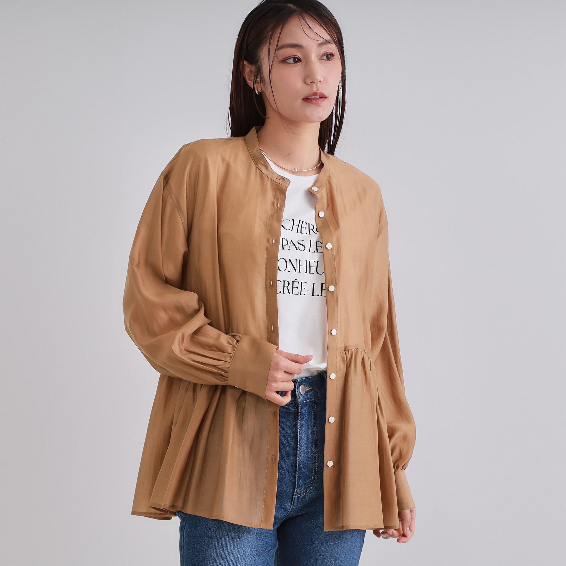 OPAQUE.CLIP「シアーペプラムブラウス【洗濯機洗い可】」|シャツ・ブラウス|