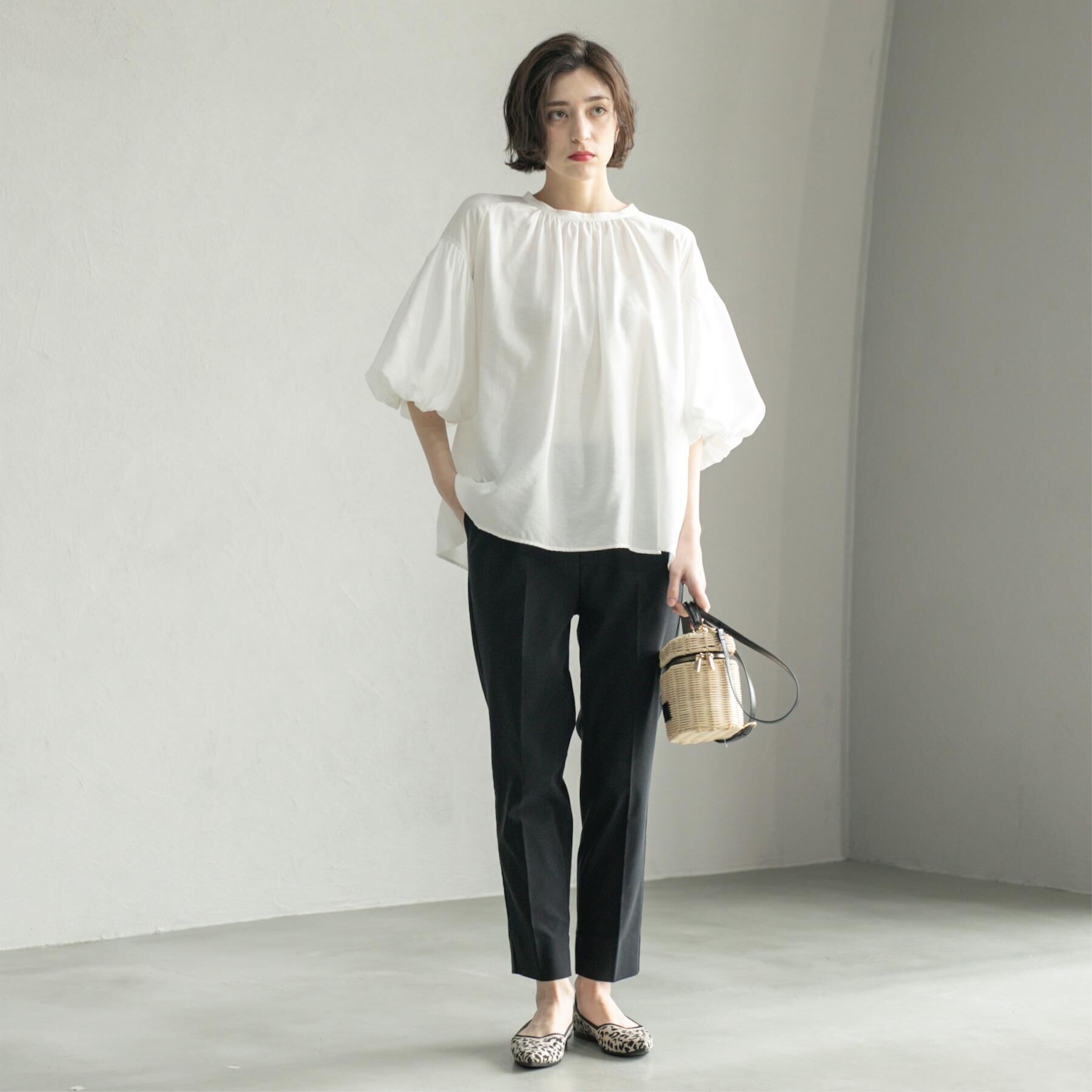 OPAQUE.CLIP「バルーンスリーブブラウス【洗濯機洗い可】」|シャツ・ブラウス|