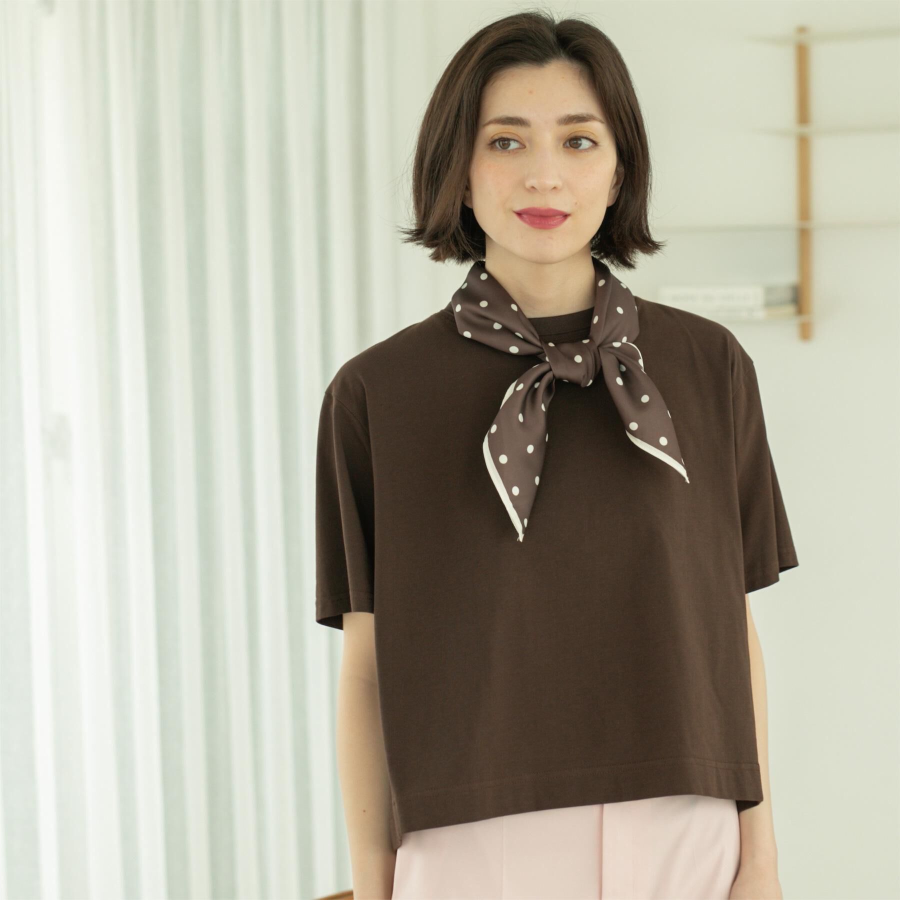 OPAQUE.CLIP「バックフレアショートTシャツ【洗濯機洗い可】」|Tシャツ・カットソー|