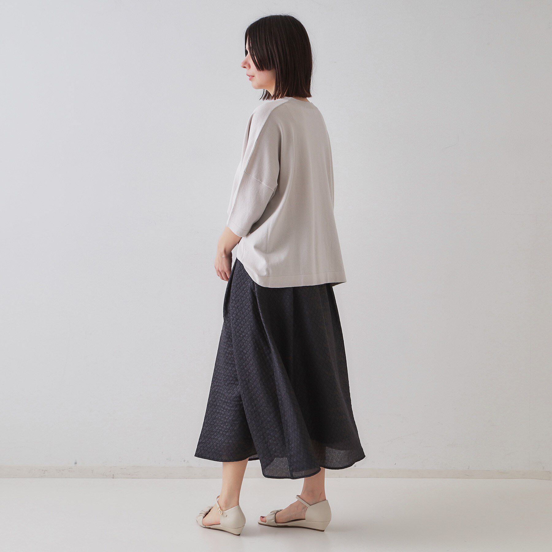 OPAQUE.CLIP「リラクシーワイドVネックニット【洗濯機洗い可】」|ニット・セーター|