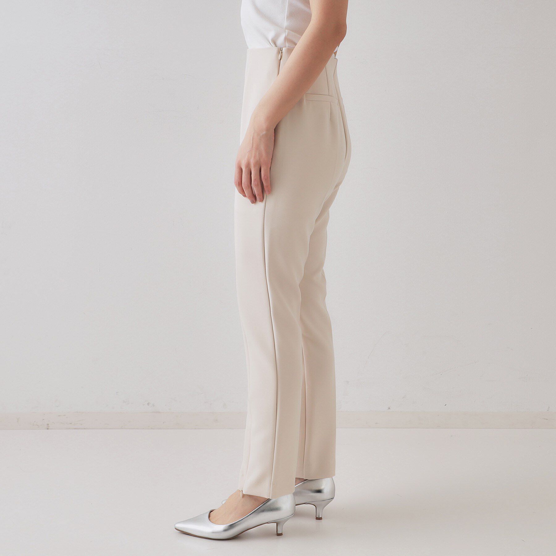 OPAQUE.CLIP「ストレッチ フロントスリットZIPスティックパンツ【洗濯機洗い可】」|その他|