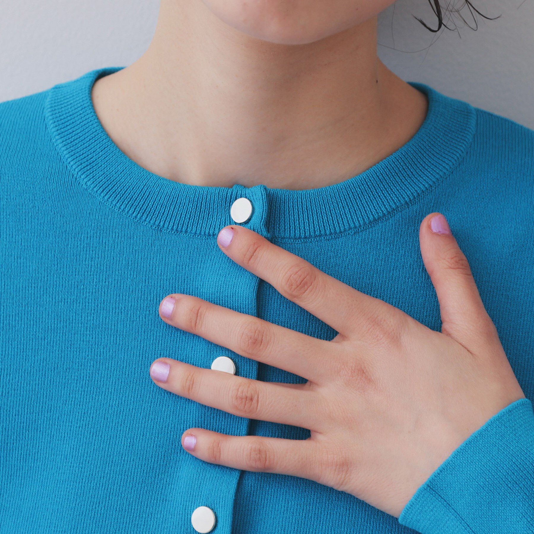 OPAQUE.CLIP「スナップボタンショートニットカーディガン【洗濯機洗い可/抗ピル】」|カーディガン|