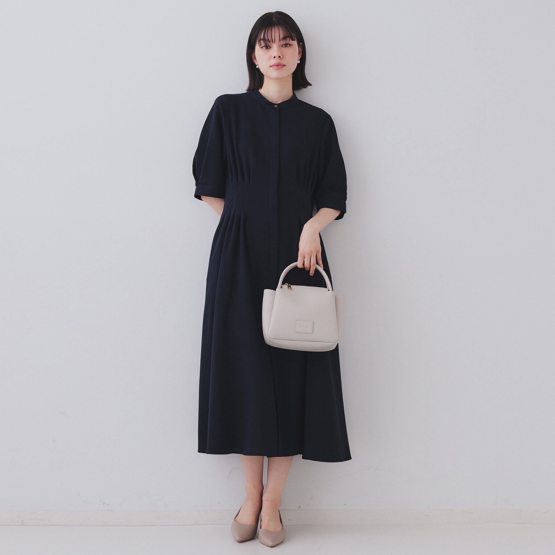 OPAQUE.CLIP「【2WAY】シュリンク合皮ラウンドミニショルダーバッグ」|ショルダー・メッセンジャー|