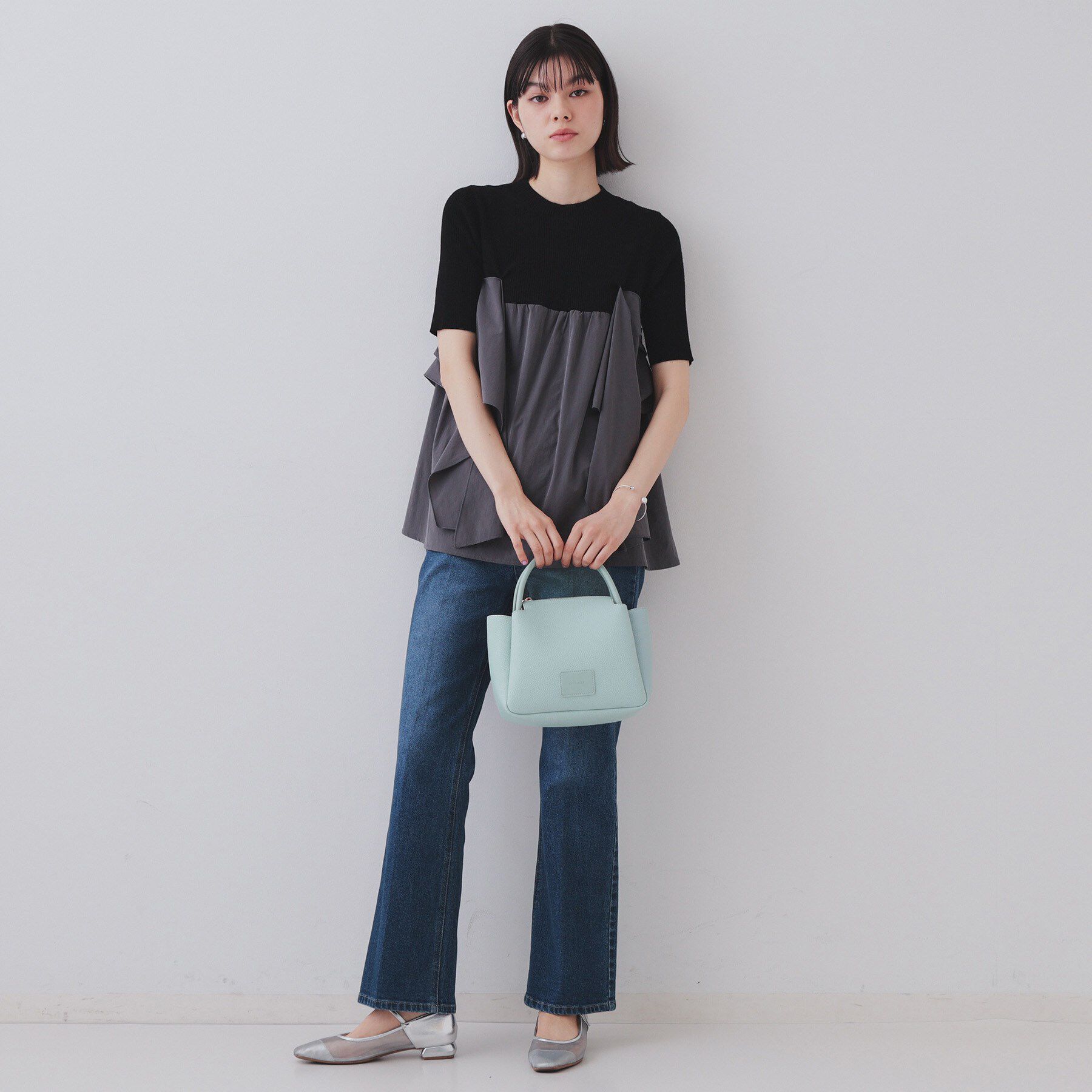 OPAQUE.CLIP「【2WAY】シュリンク合皮ラウンドミニショルダーバッグ」|ショルダー・メッセンジャー|