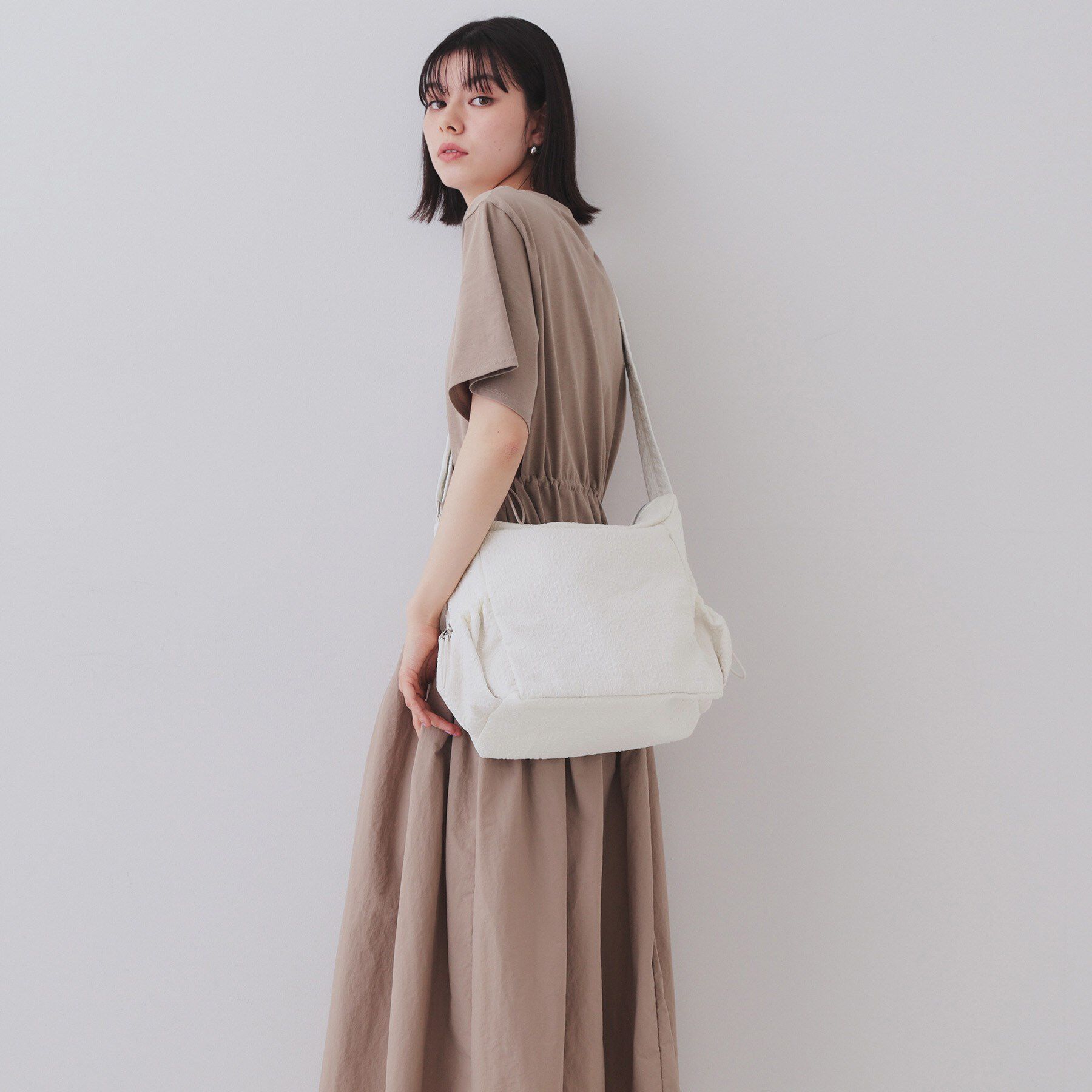 OPAQUE.CLIP「【2WAY／A4サイズ対応】ふくれジャカードショルダーバッグ」|ショルダー・メッセンジャー|