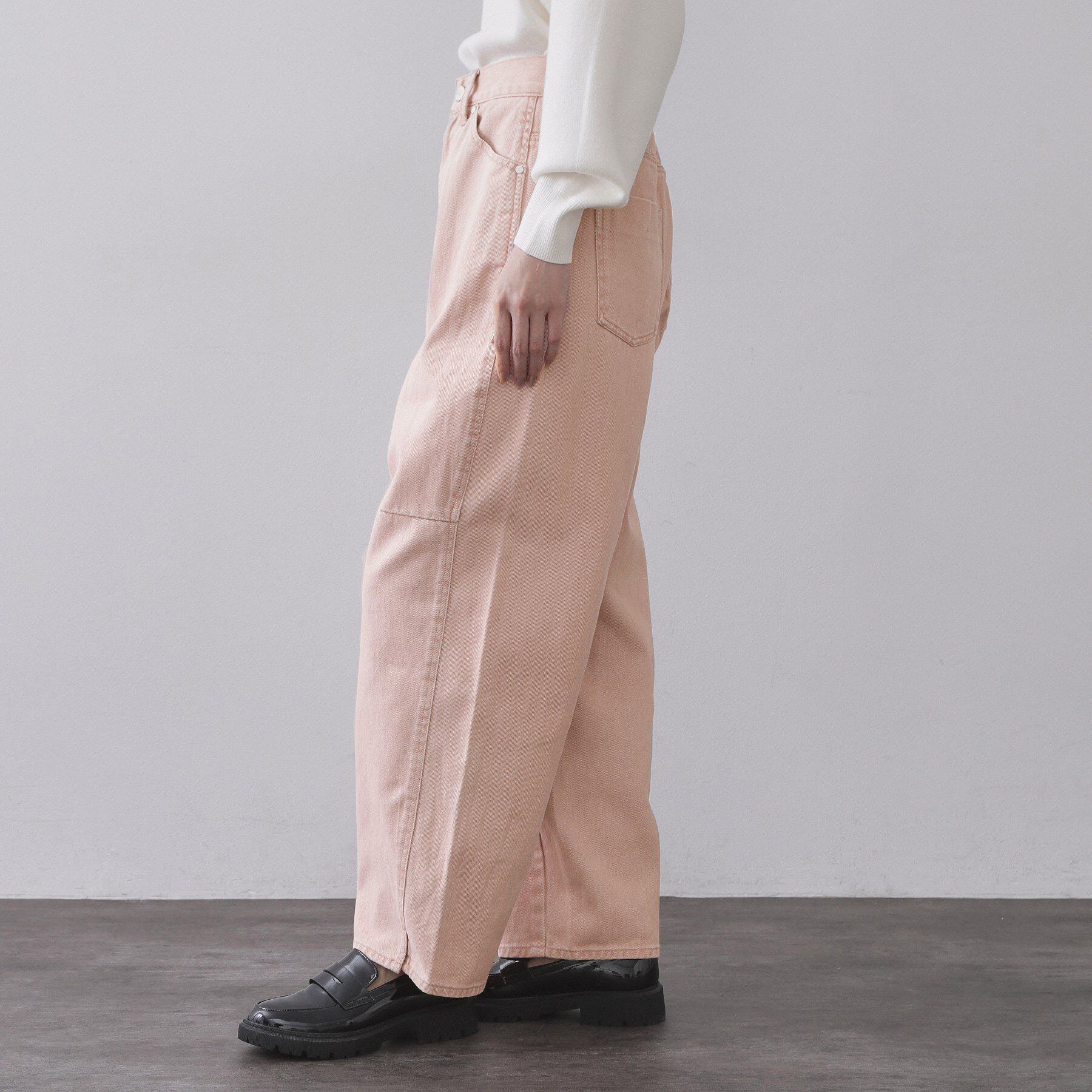 OPAQUE.CLIP「カーブシルエットカラーデニム【洗濯機OK】」|デニム|