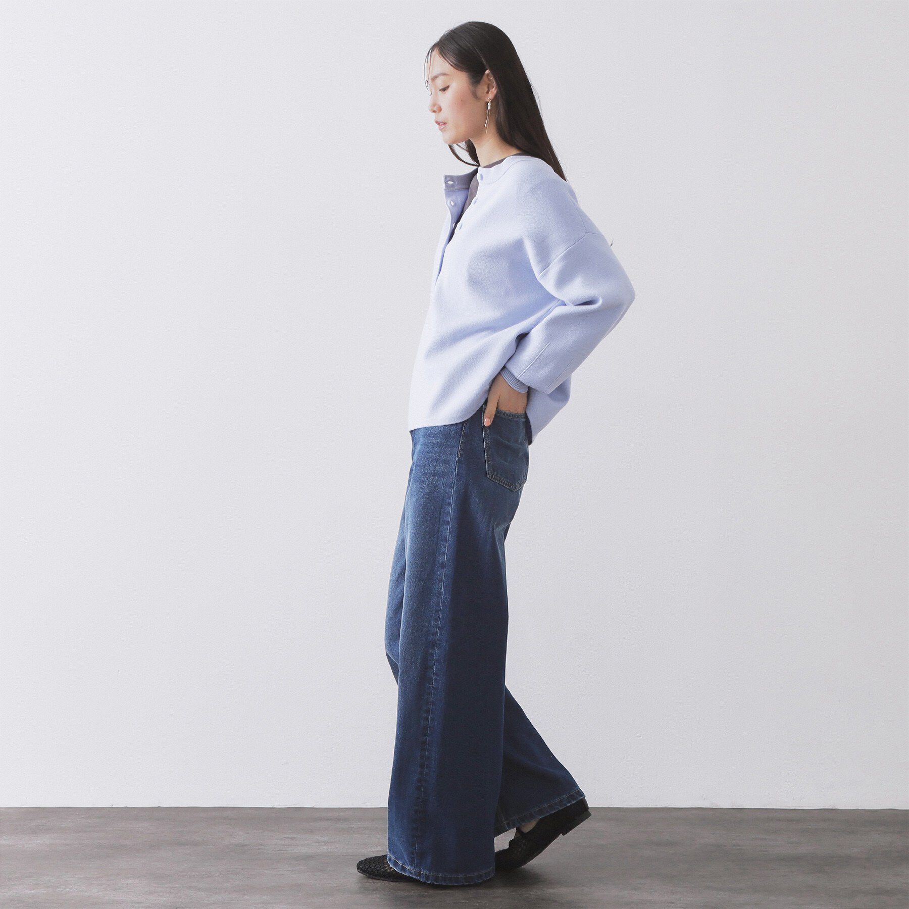 OPAQUE.CLIP「ストレートデニムパンツ【洗濯機OK】《S～LL》」|デニム|