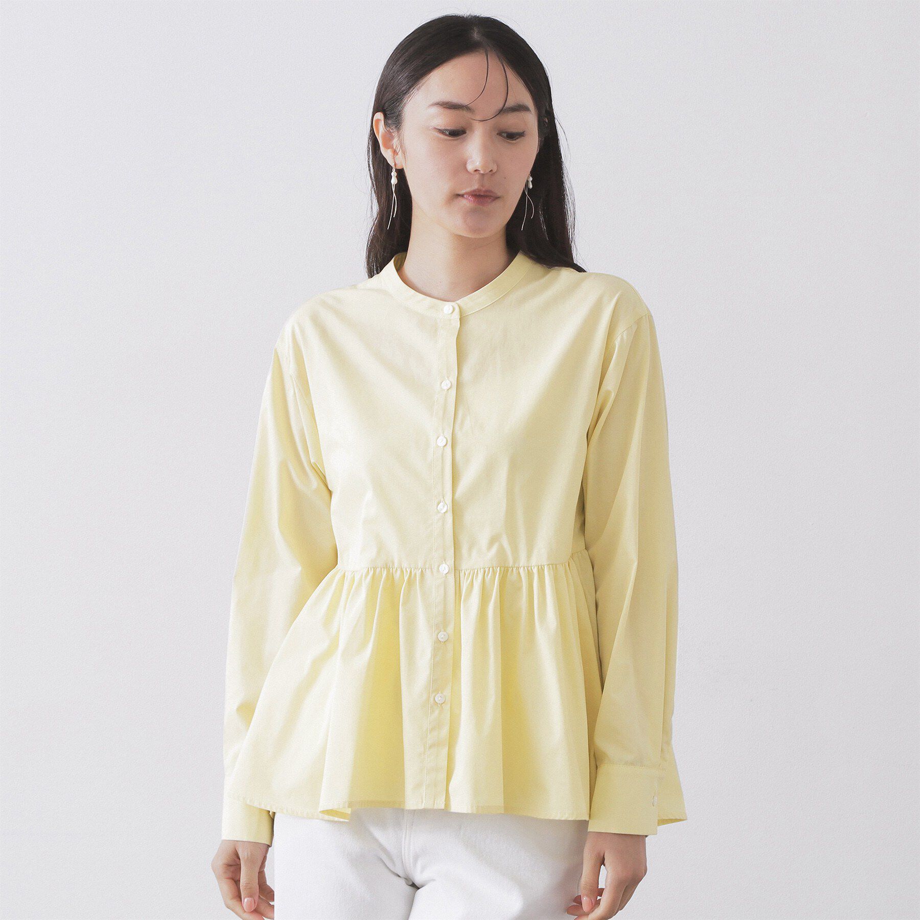 OPAQUE.CLIP「ペプラムシャツ【洗濯機OK】」|シャツ・ブラウス|