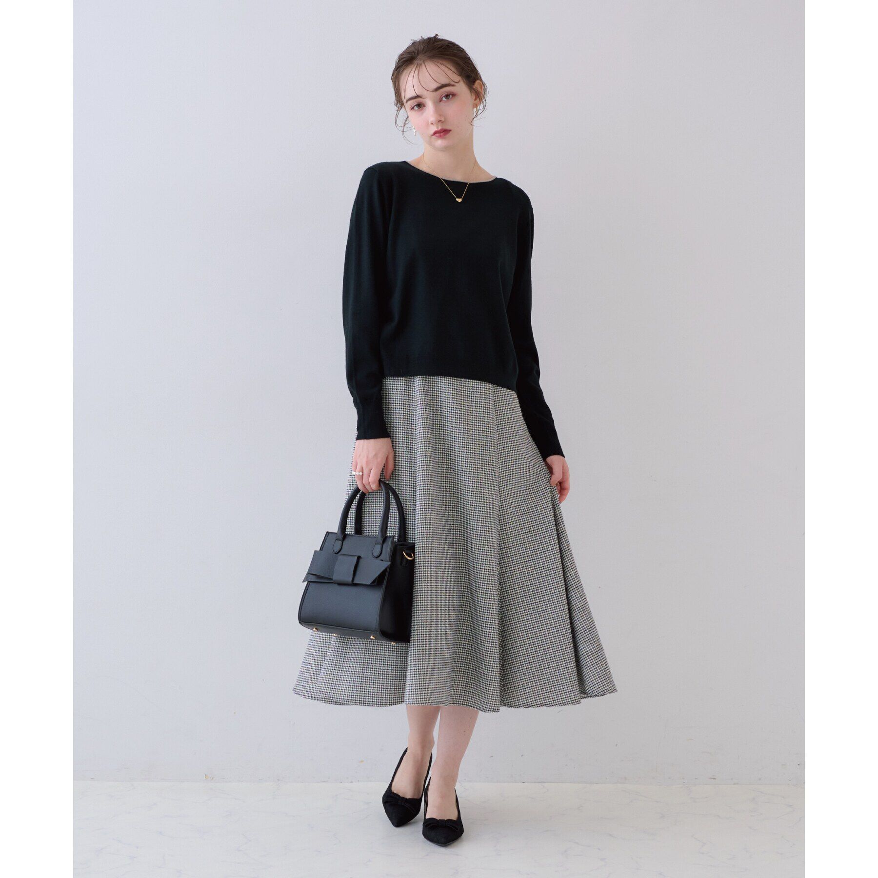 Couture broach「【前後2WAYで楽しめる】配色リボン カーディトップス」|カーディガン|