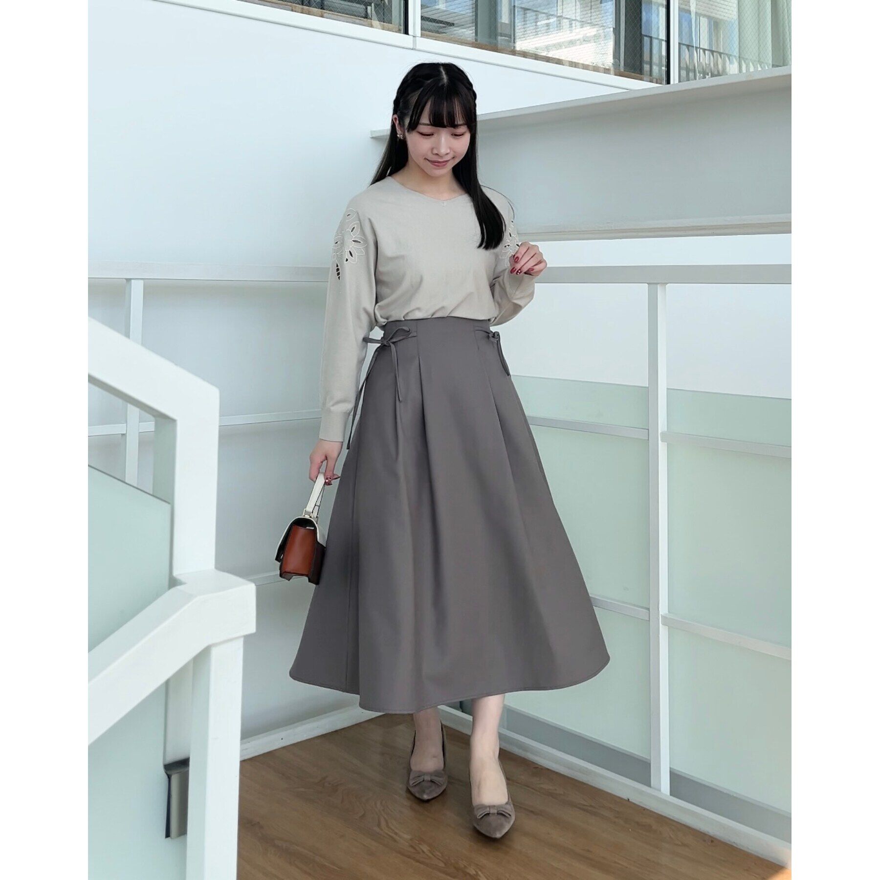 Couture broach「【上品さを添えた刺繍ニット】エンブロドルマンニット」|ニット・セーター|