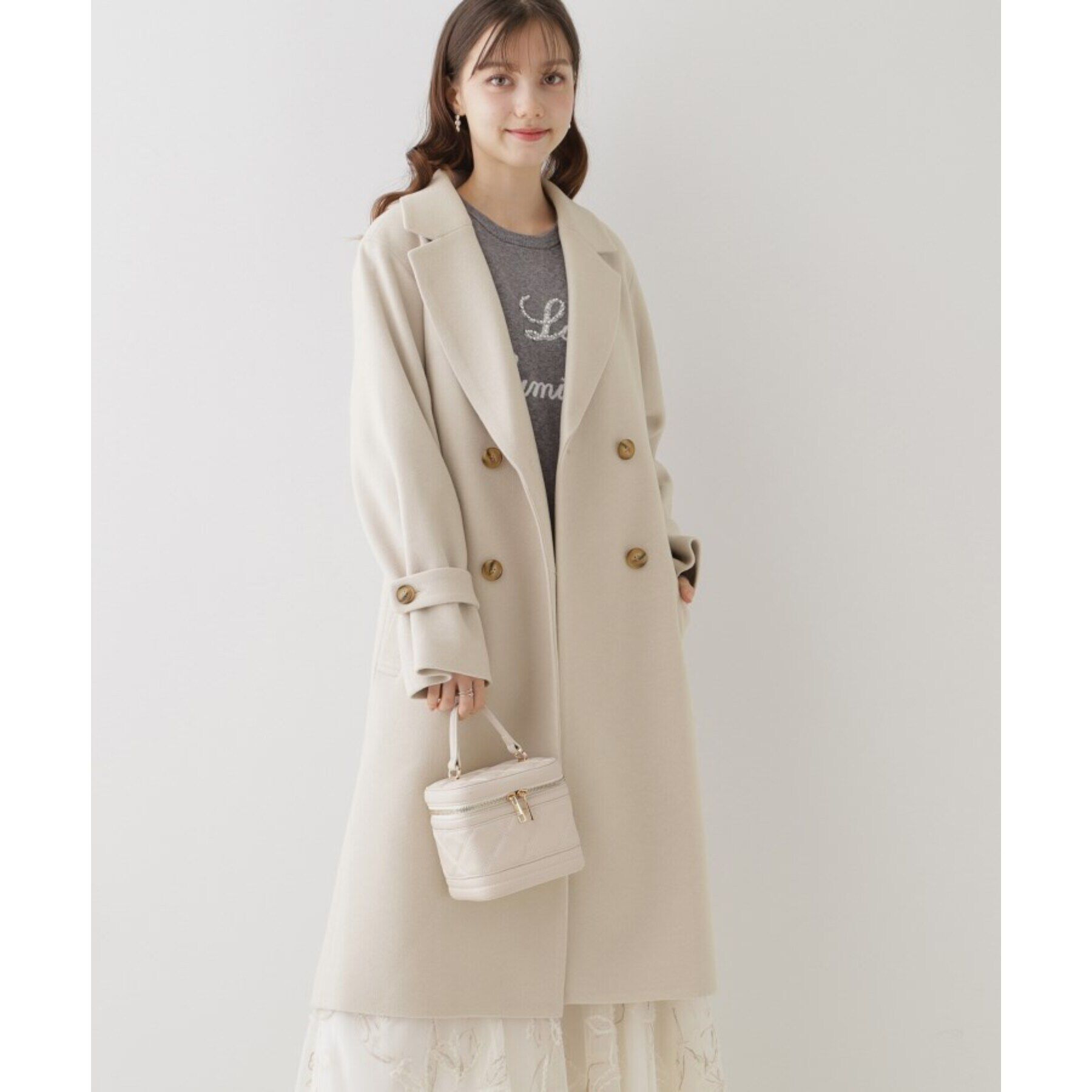 Couture broach「【大人レディーへ捧げる】ベーシックチェスターコート」|チェスターコート|グレージュ(050)