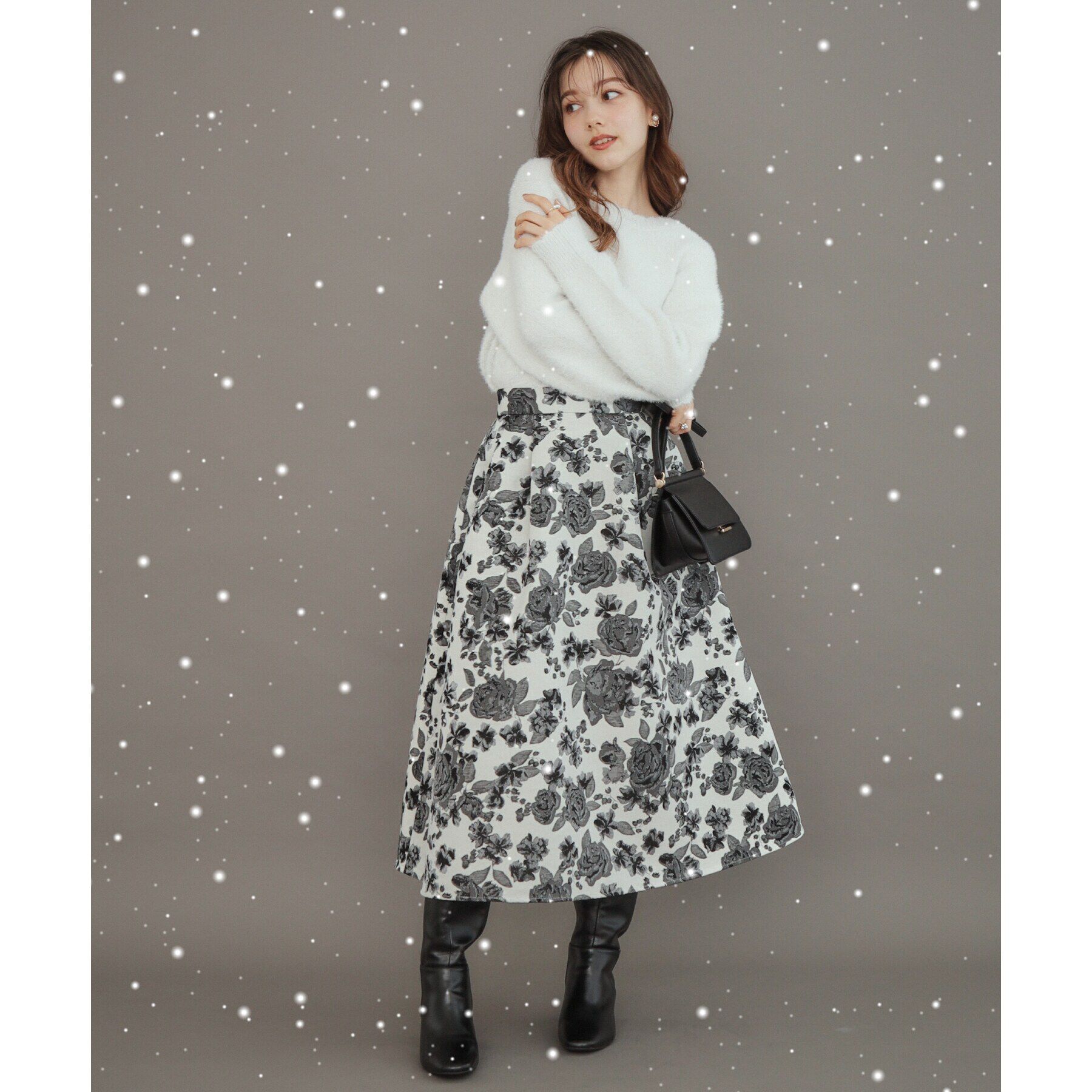 Couture broach「【きらきら感でオトナ可愛い】スパンコールフェザー前後2WAYニット」|ニット・セーター|