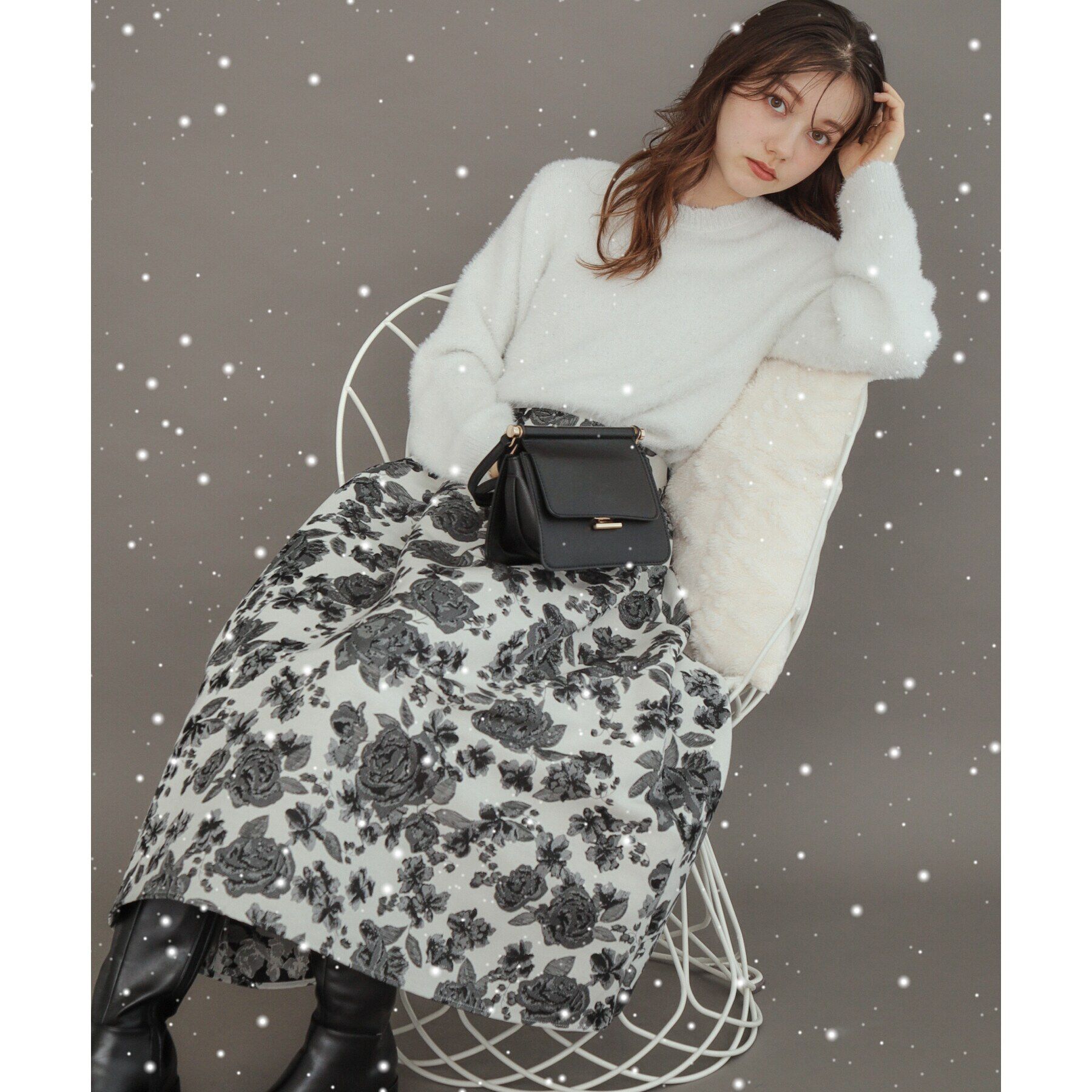 Couture broach「【きらきら感でオトナ可愛い】スパンコールフェザー前後2WAYニット」|ニット・セーター|