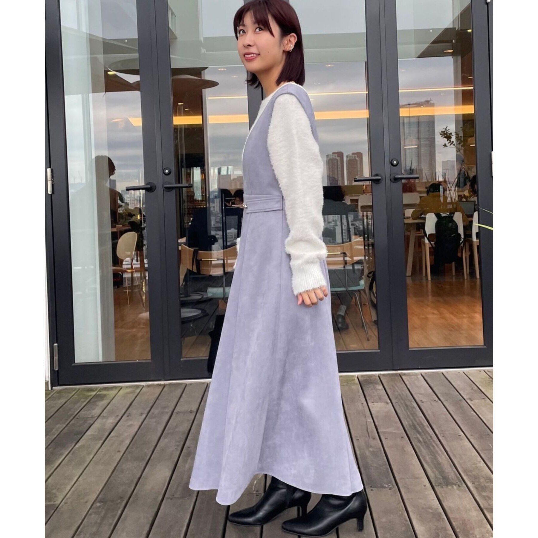 Couture broach「【きらきら感でオトナ可愛い】スパンコールフェザー前後2WAYニット」|ニット・セーター|