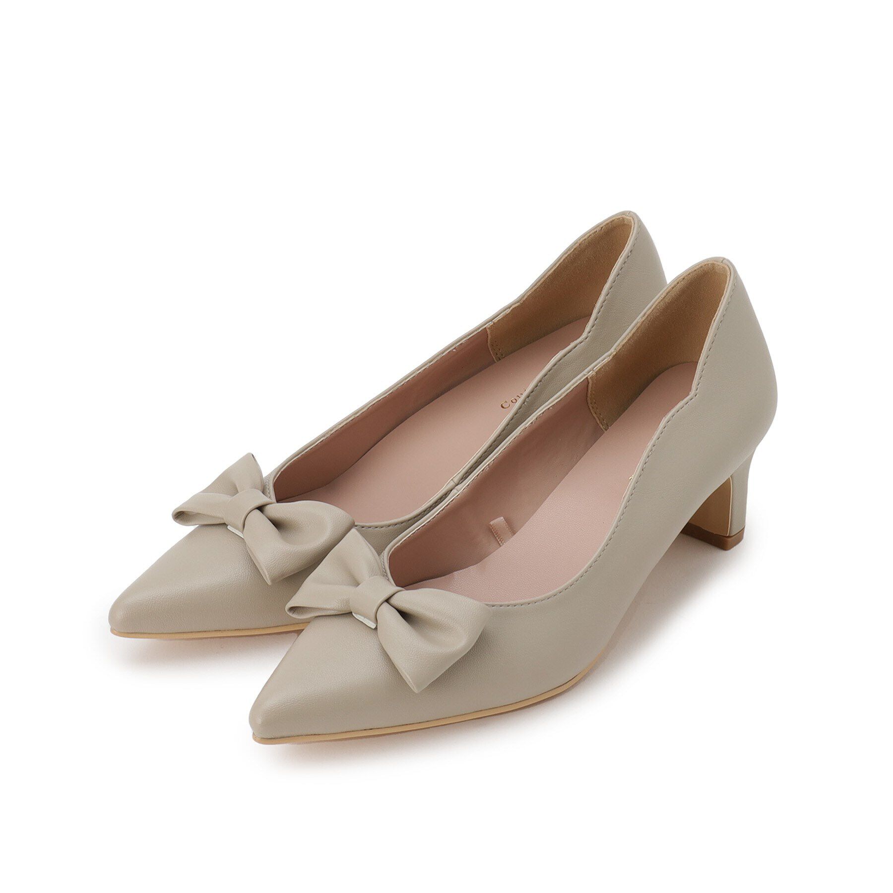 Couture broach「サイドカットリボンパンプス」|パンプス|グレージュ(050)